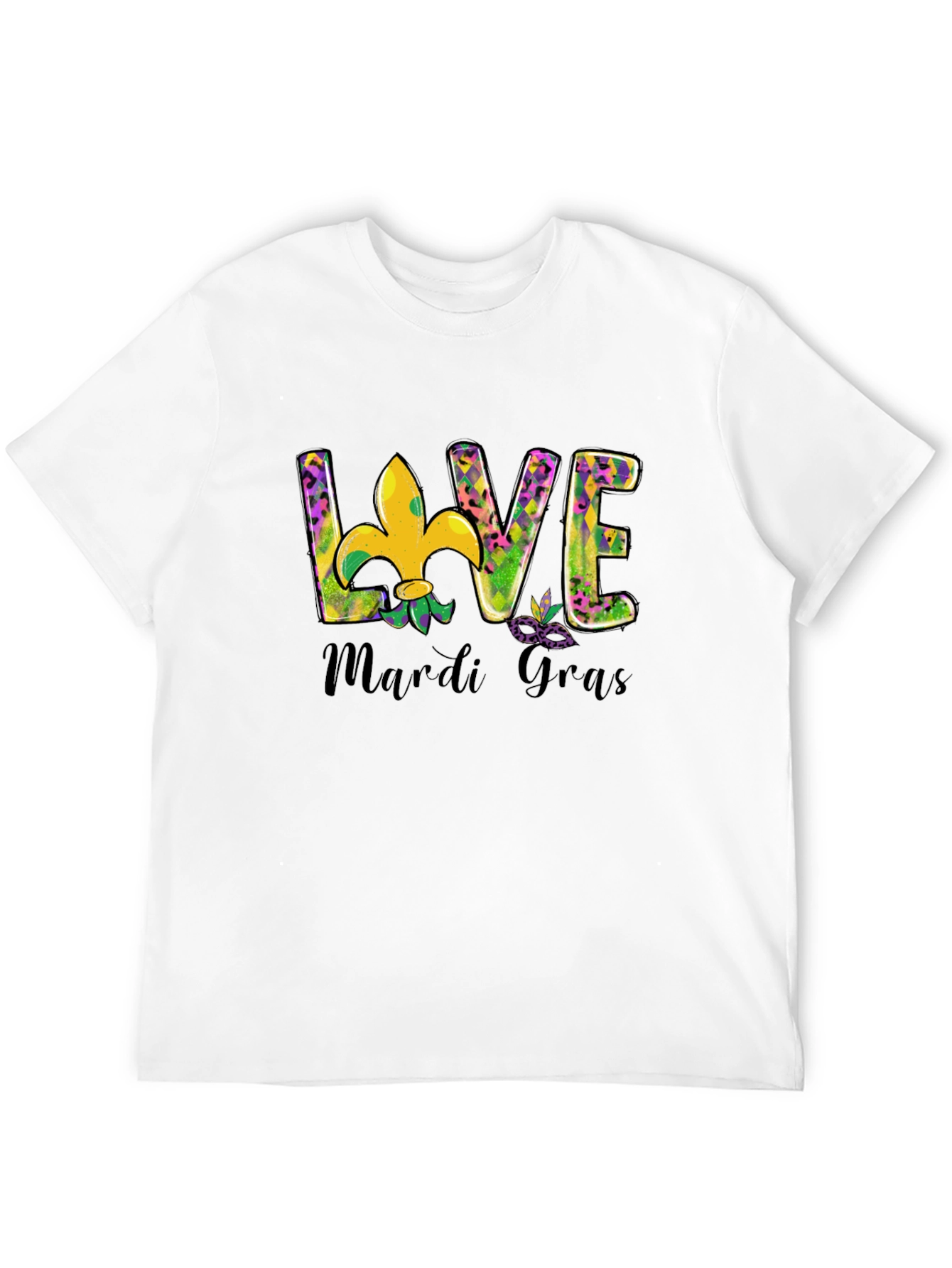 Mardi Gras Love T-Shirt Fleur-de-lis Graphic Tee