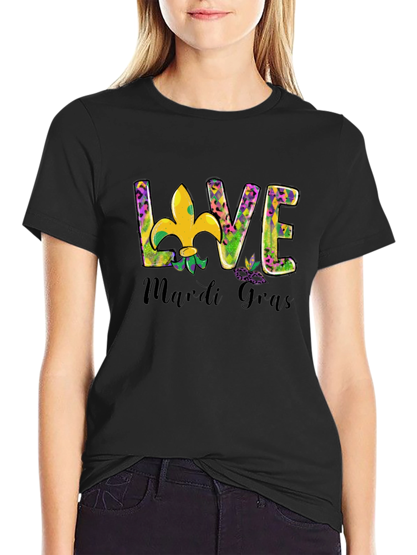 Mardi Gras Love T-Shirt Fleur-de-lis Graphic Tee