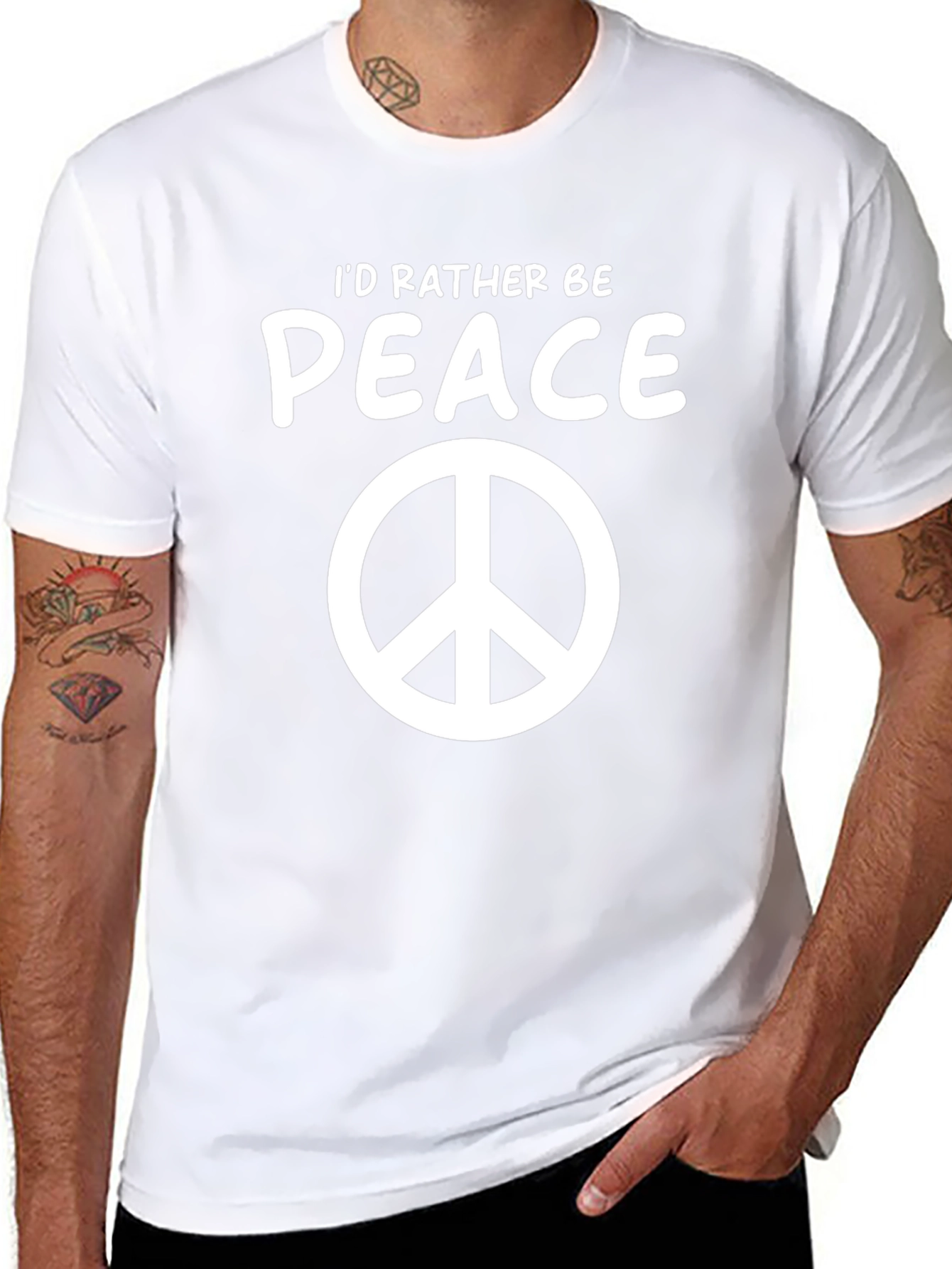 Peace Sign T-Shirt - Id Rather Be Peace