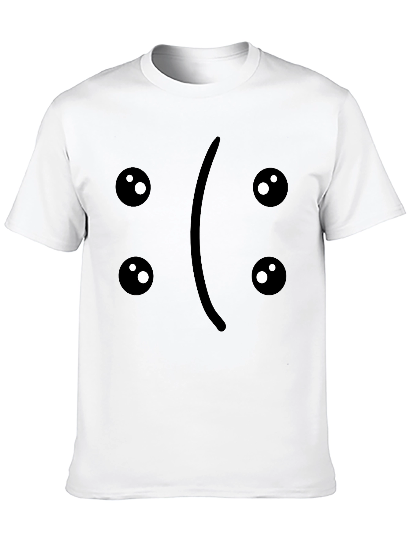 Sad Face Graphic Tee - Unisex Black T-Shirt
