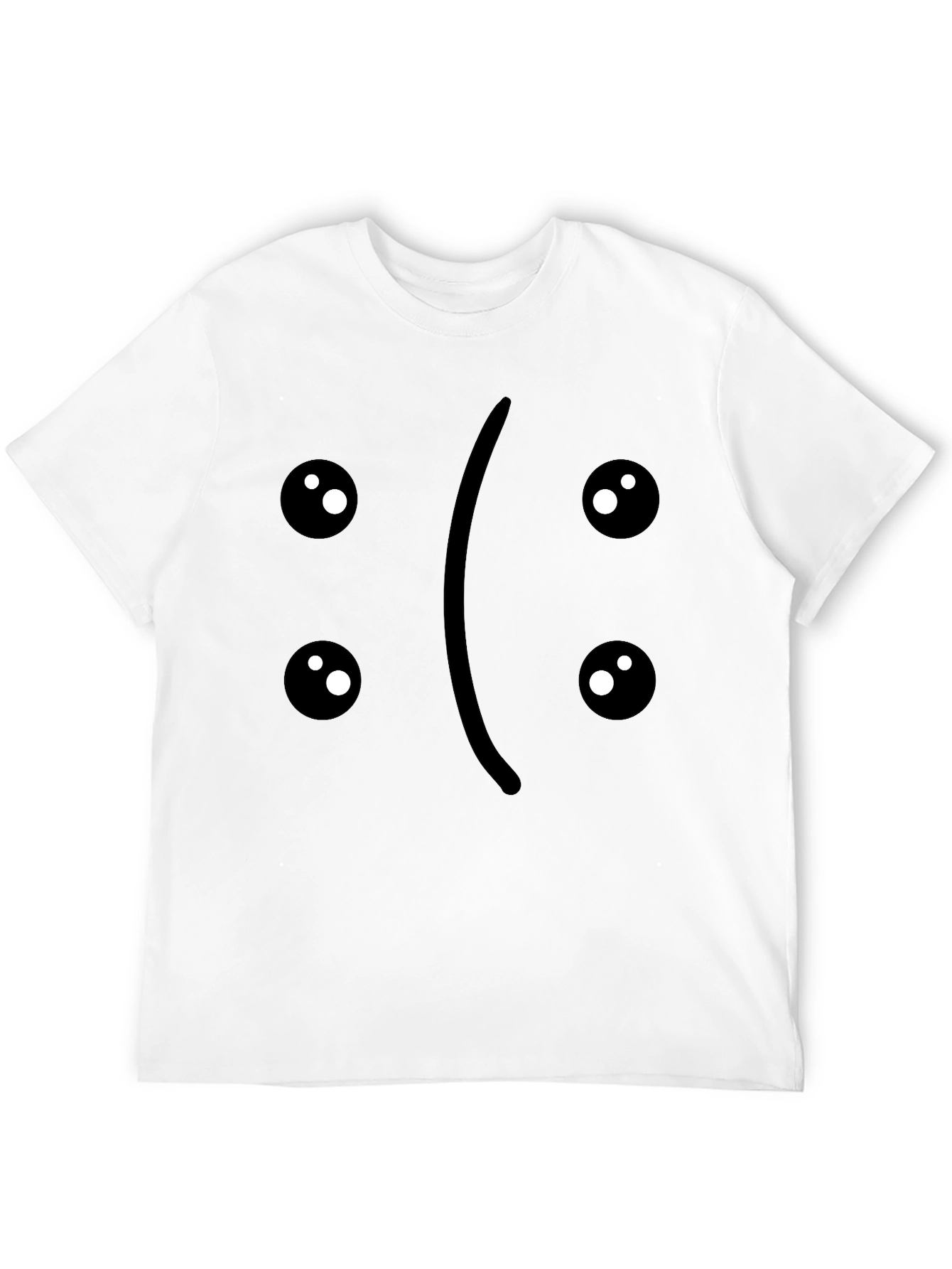 Sad Face Graphic Tee - Unisex Black T-Shirt