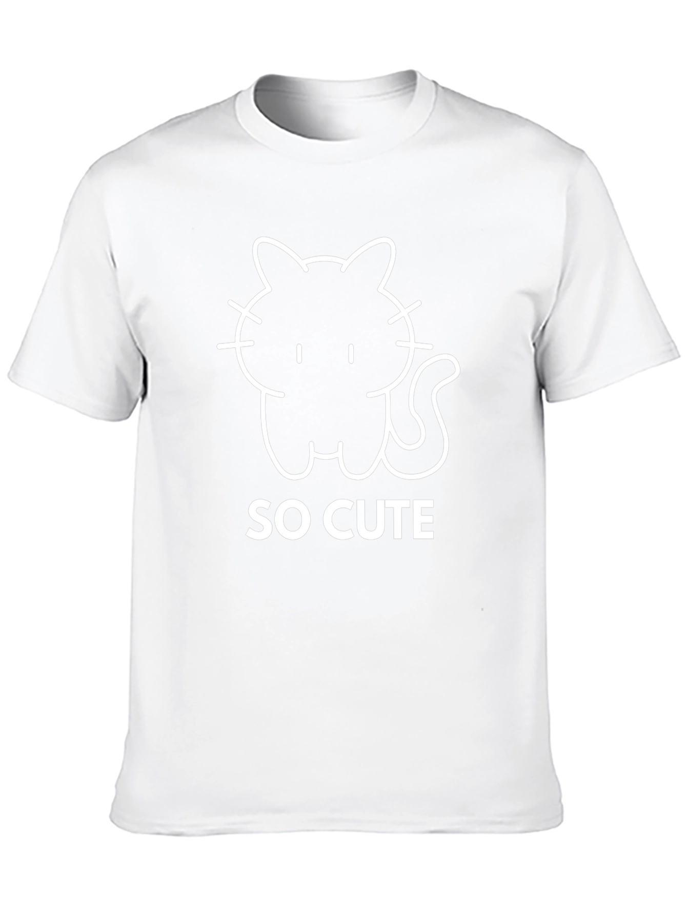 So Cute Cat Graphic Tee - Black T-Shirt