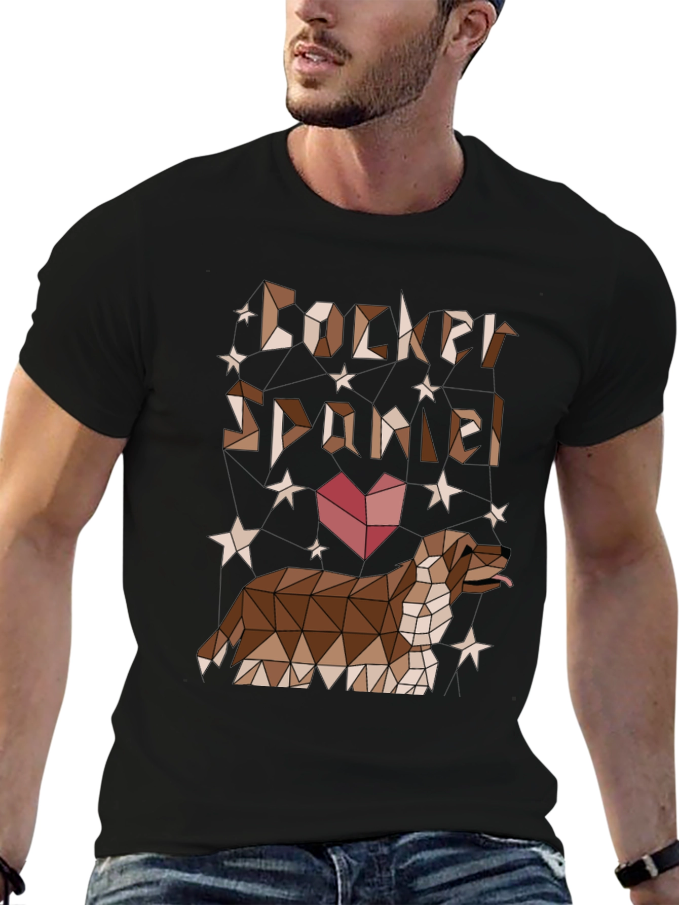 Geometric Cocker Spaniel T-Shirt