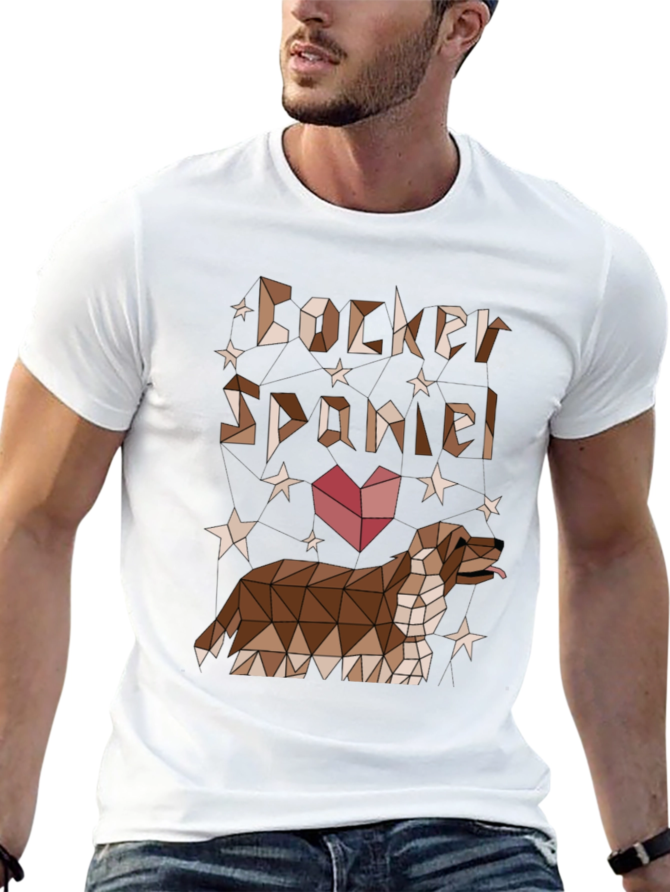Geometric Cocker Spaniel T-Shirt