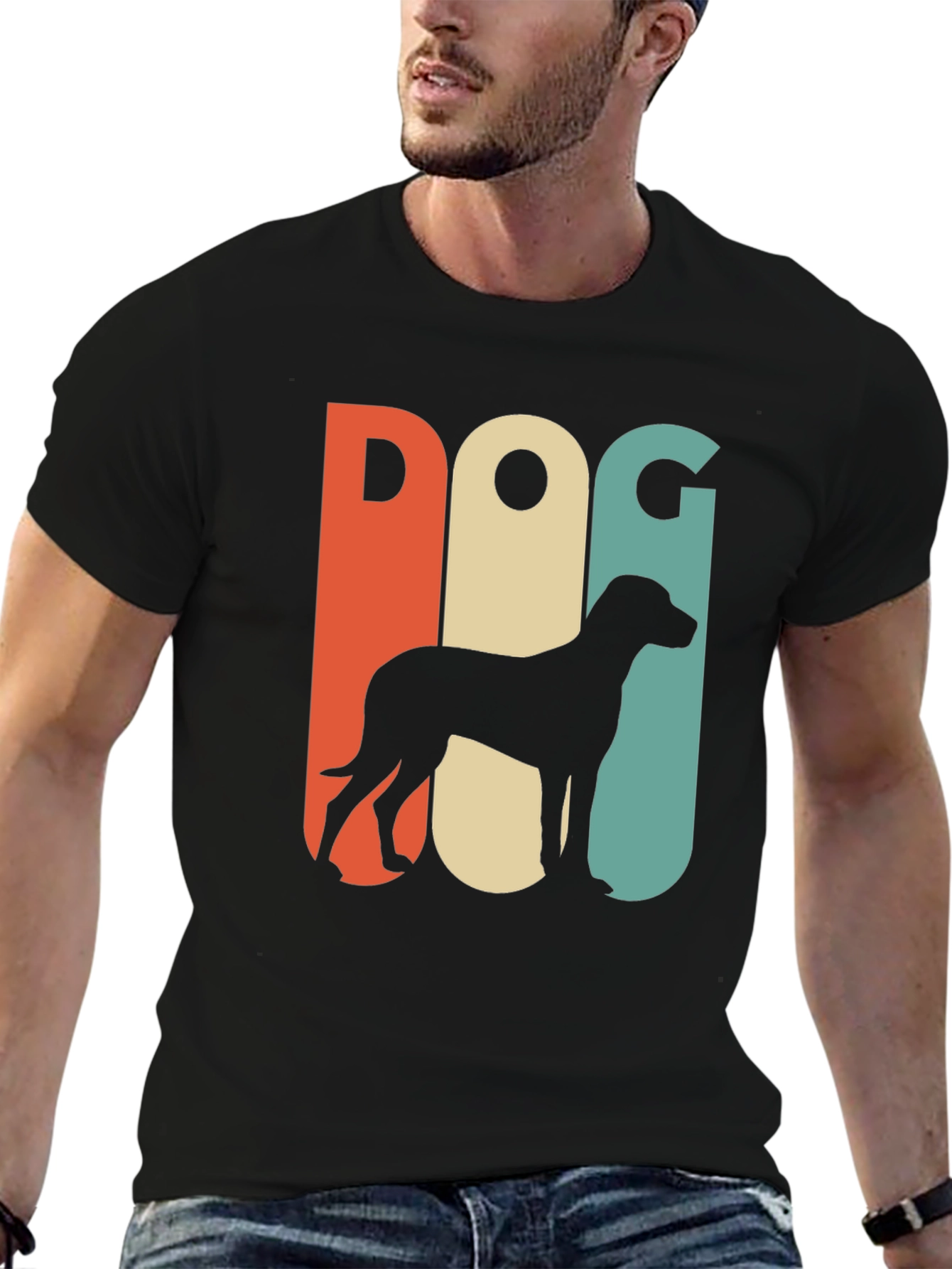 Retro Dog Silhouette Graphic Tee