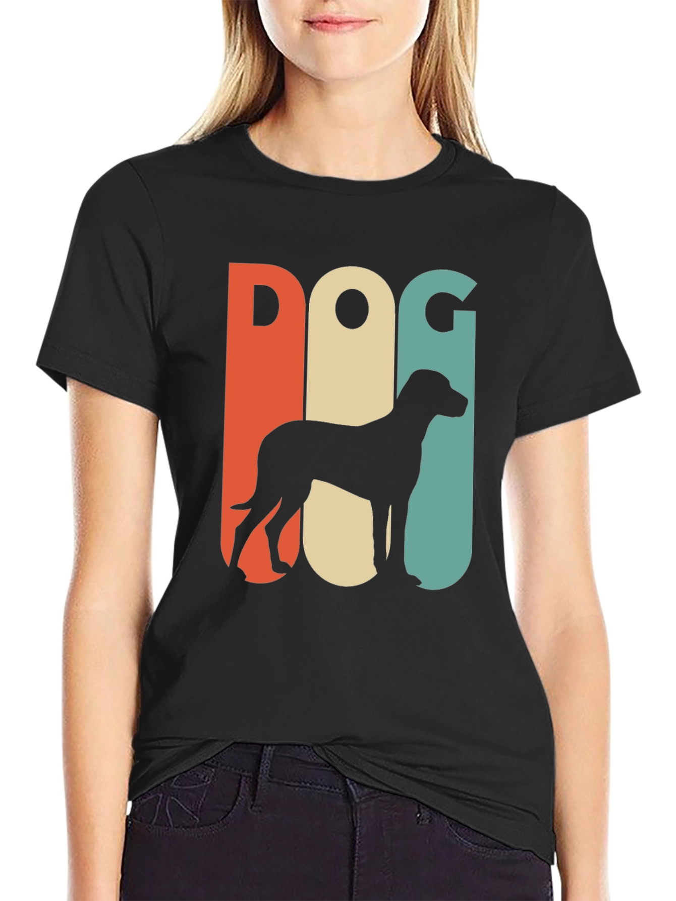 Retro Dog Silhouette Graphic Tee