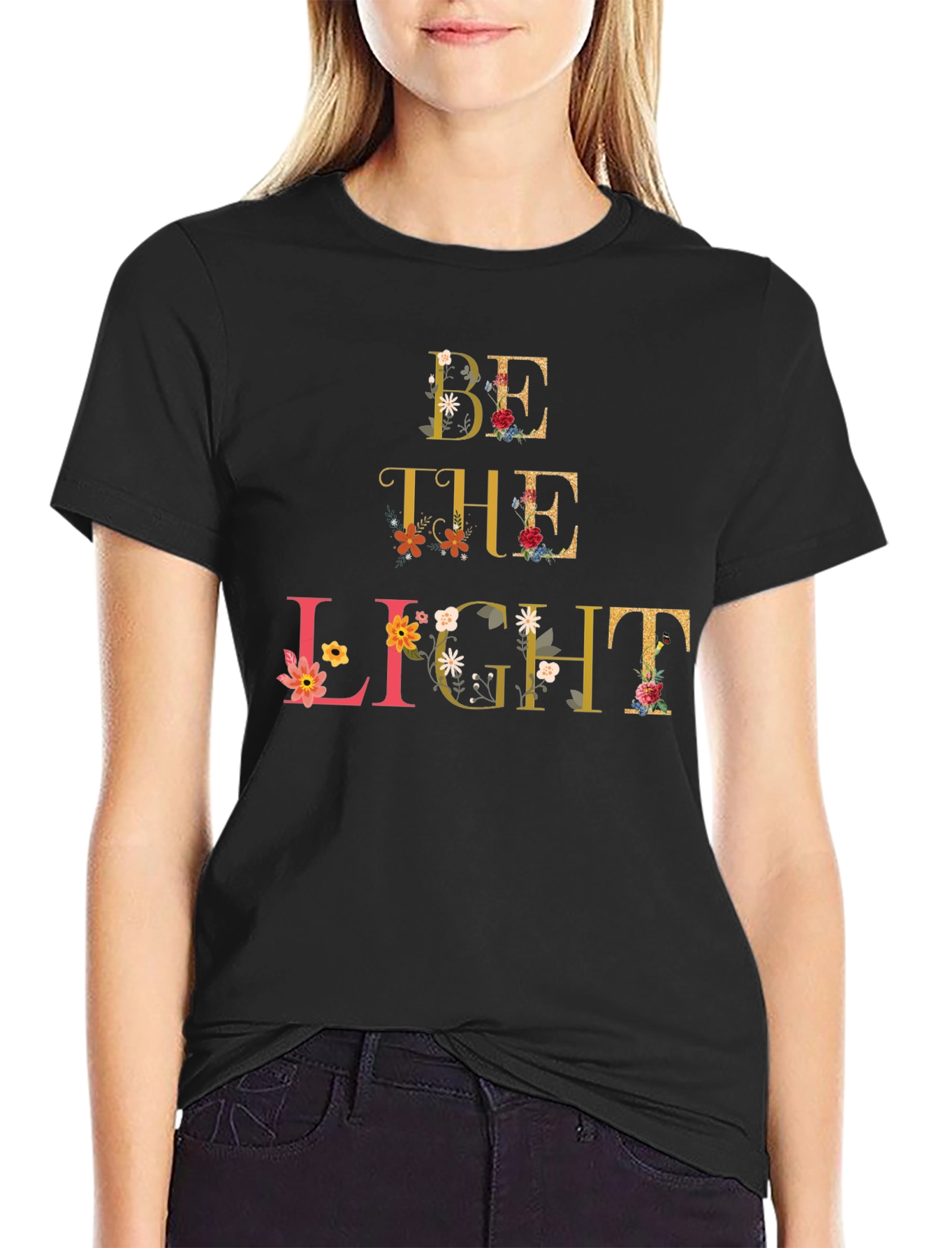 Floral Be the Light T-Shirt