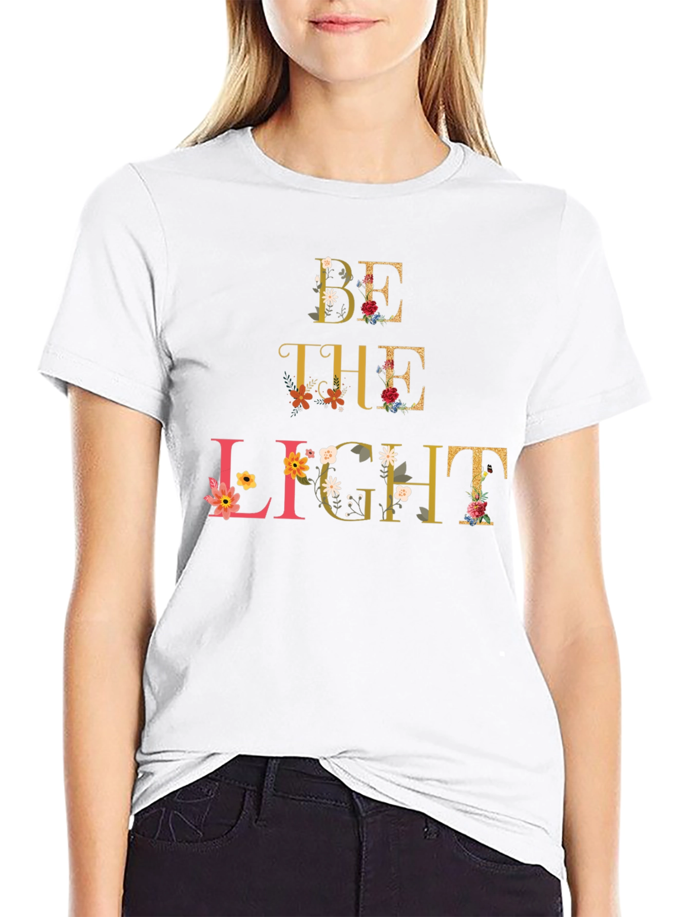 Floral Be the Light T-Shirt