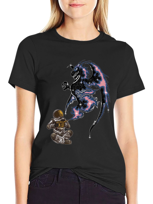 Cosmic Dragon Graphic Tee - Spaceman Gardener