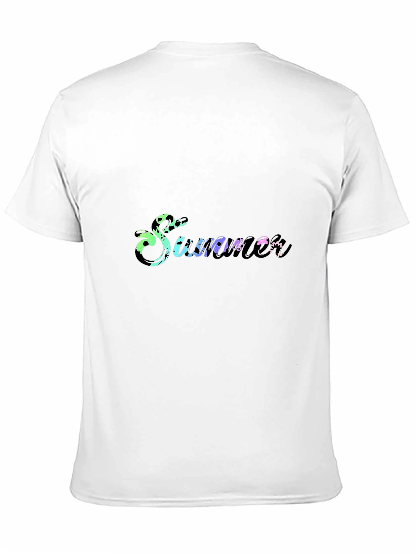 Summer Gradient Graphic Black T-Shirt