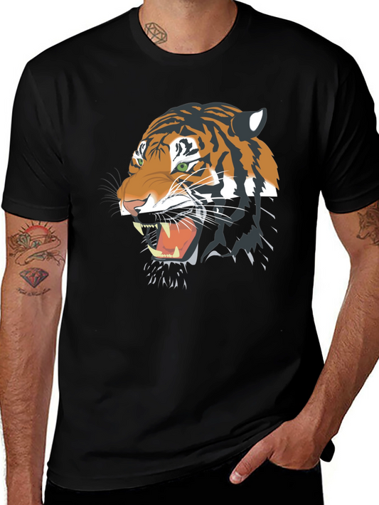 Roaring Tiger Graphic Black T-Shirt