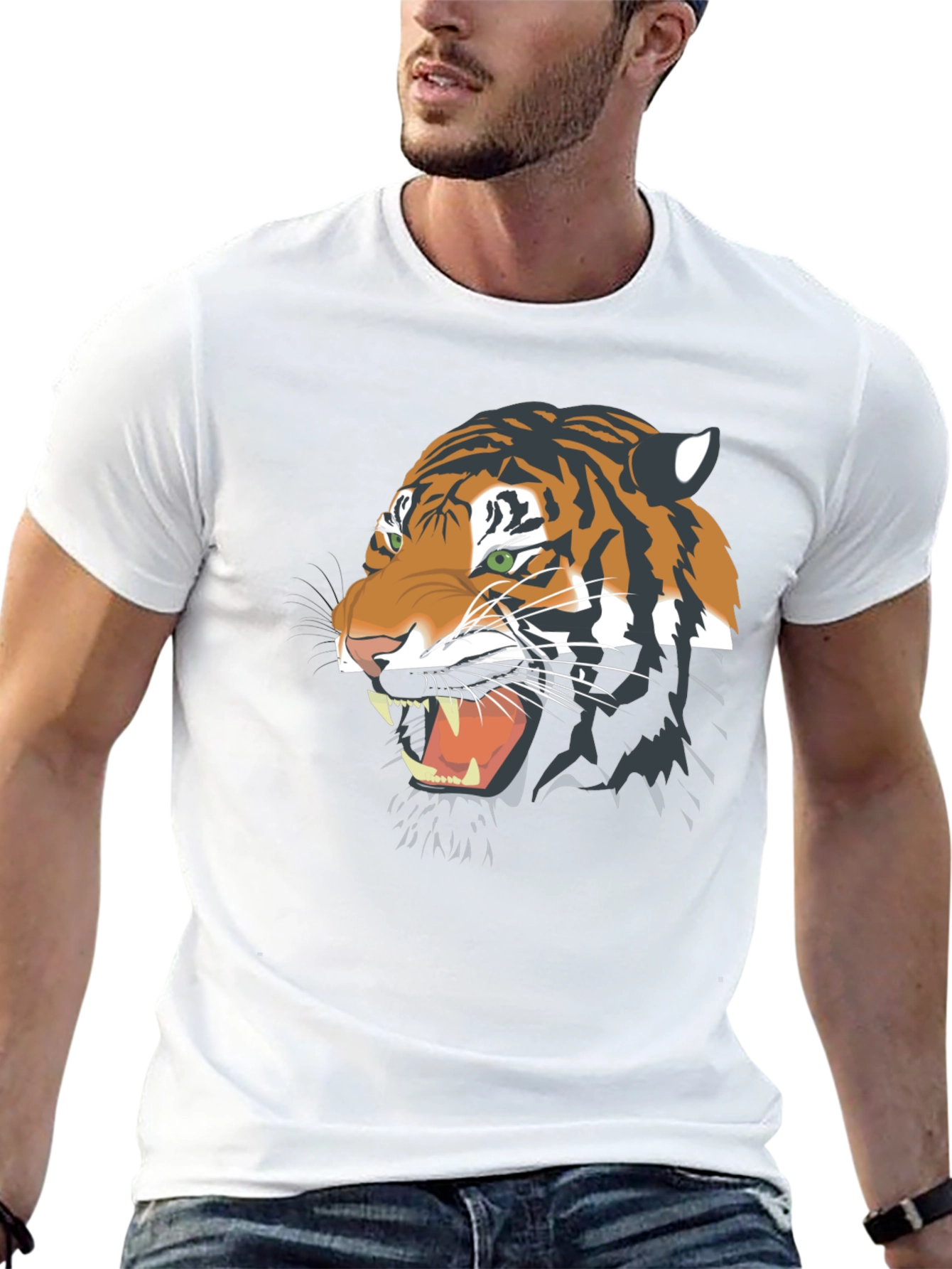 Roaring Tiger Graphic Black T-Shirt