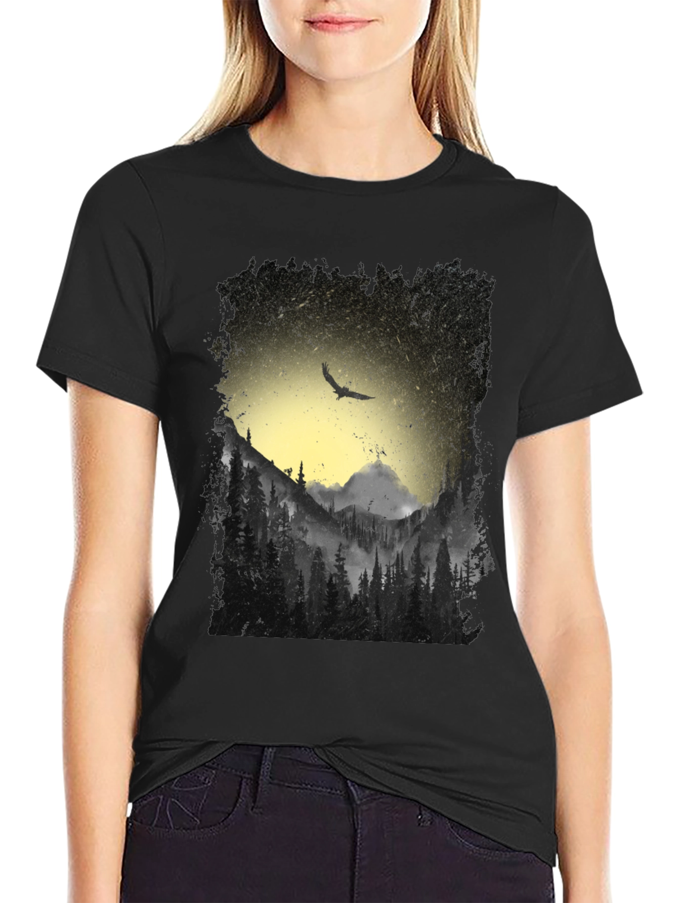 Nature Eagle Black T-Shirt