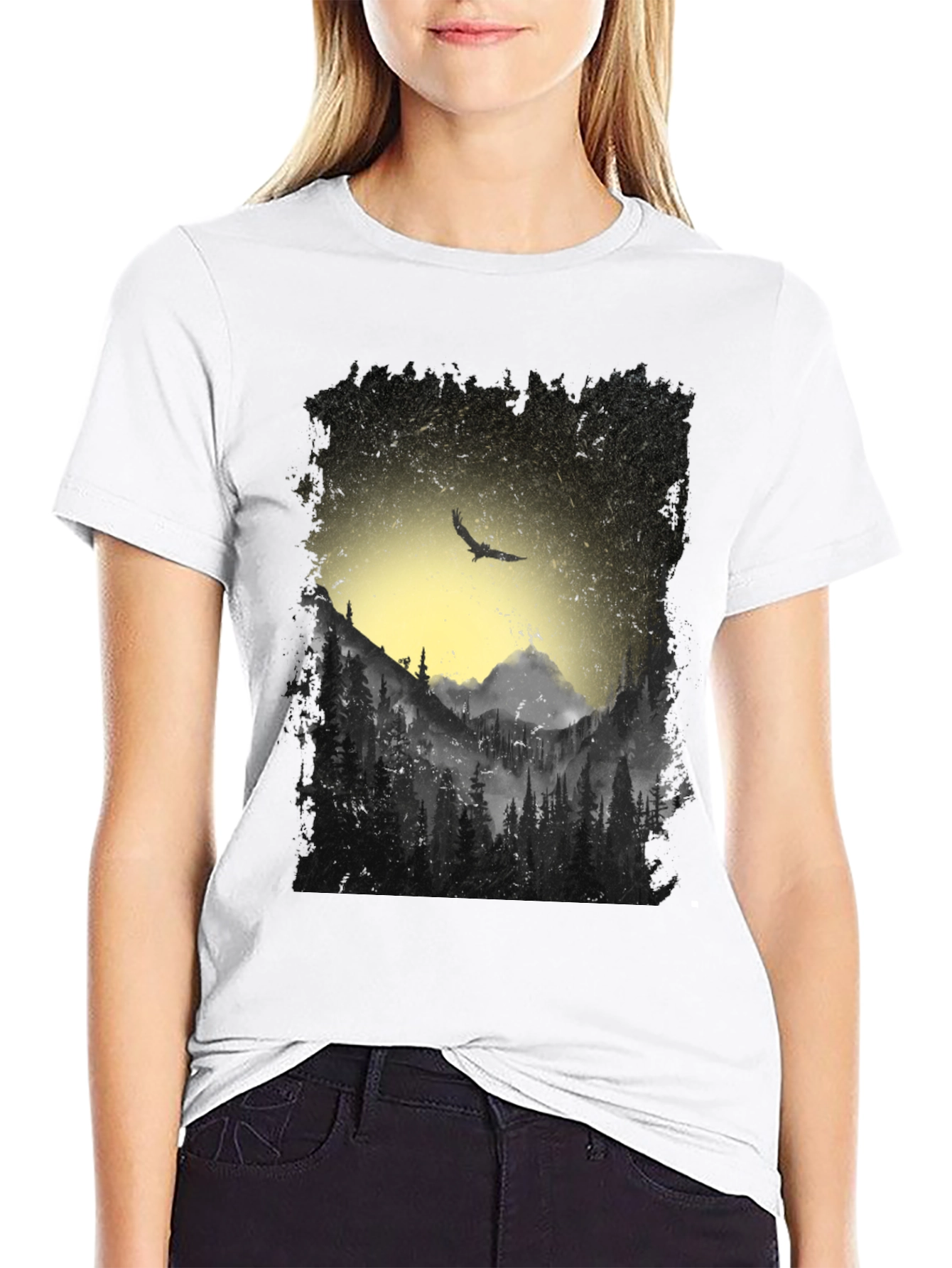 Nature Eagle Black T-Shirt
