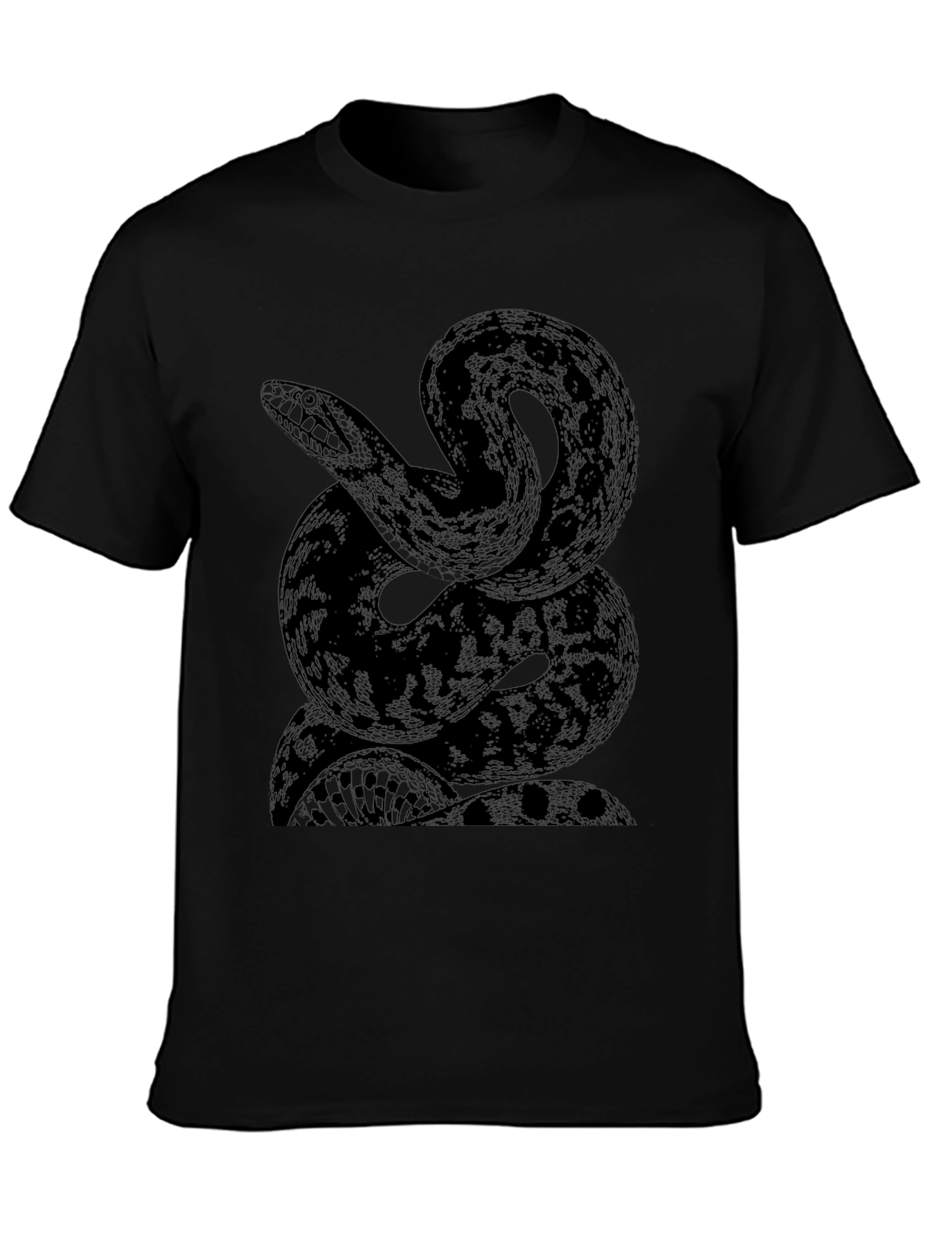 Black Snake Graphic Tee - Stylish Mens T-Shirt