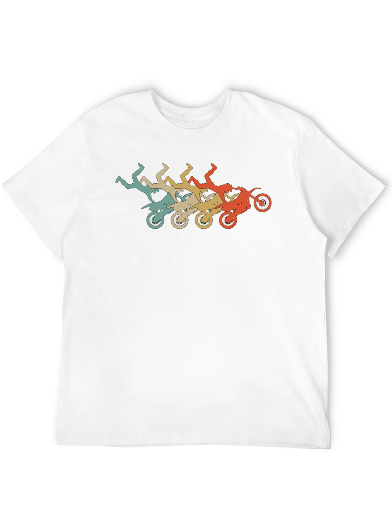 Retro Motocross Stunt Black T-Shirt
