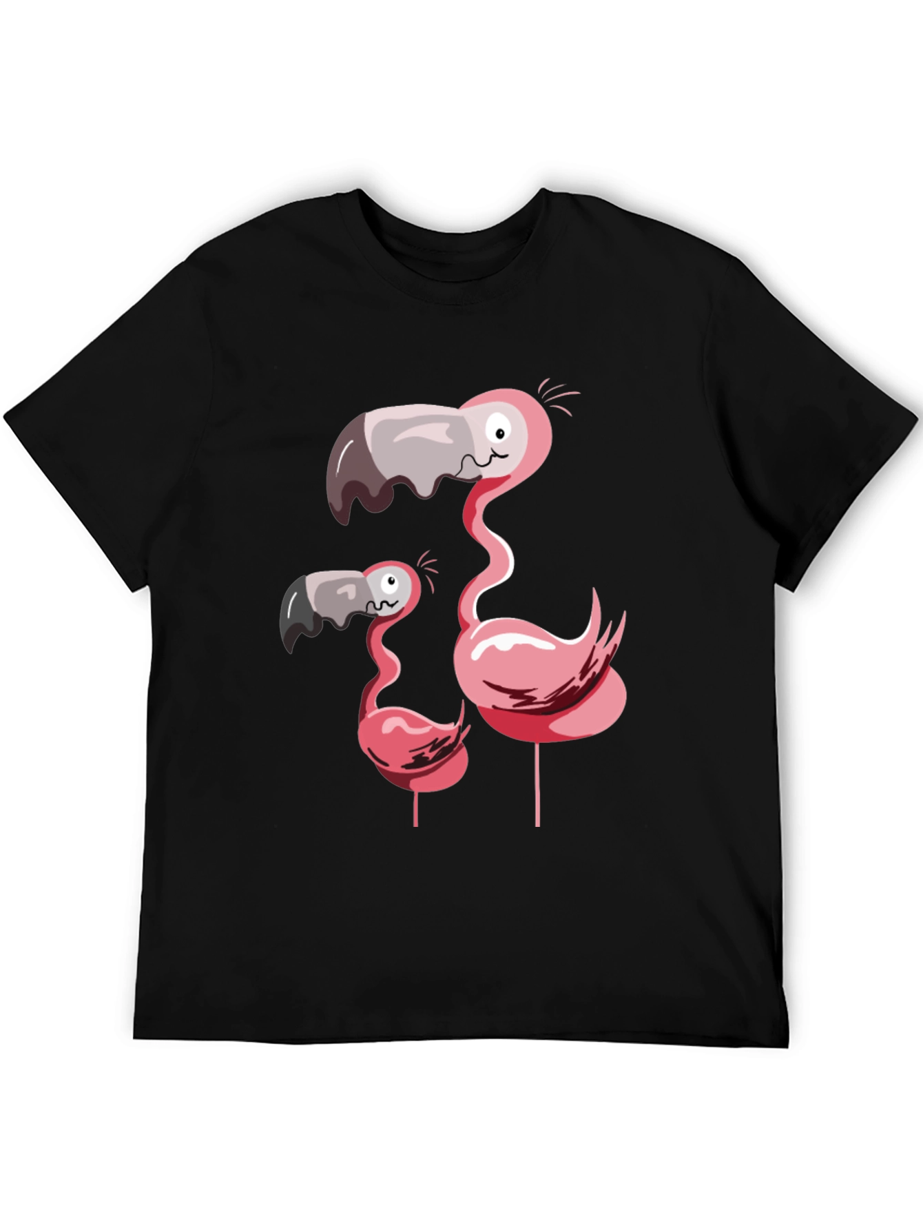 Funny Flamingo Family Graphic T-Shirt