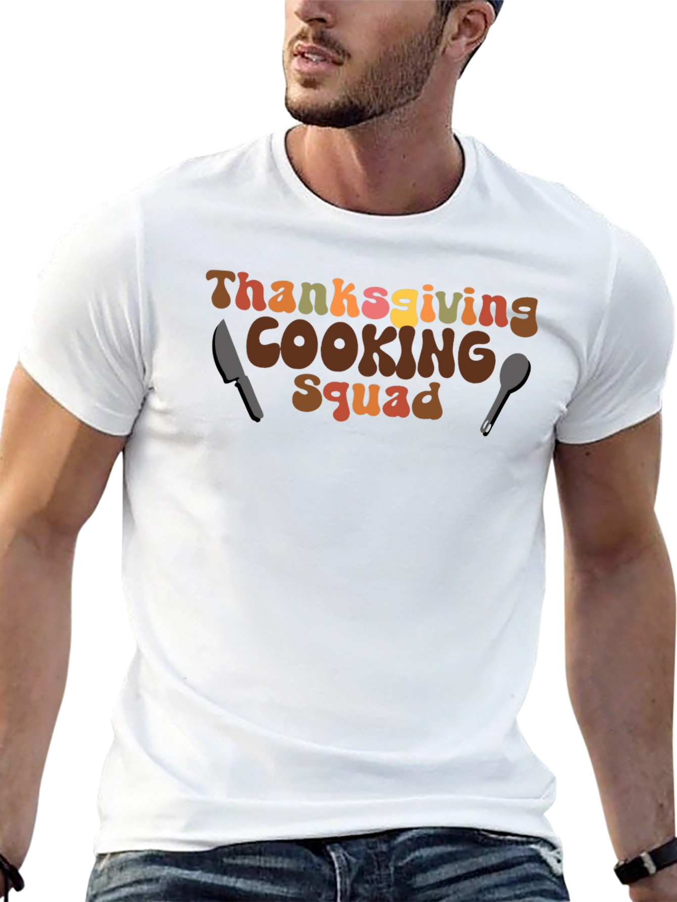 Thanksgiving Cooking Squad T-Shirt Retro Thanksgiving Tee