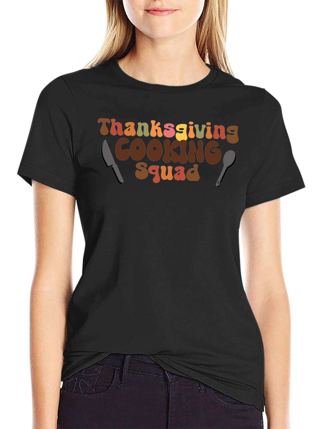 Thanksgiving Cooking Squad T-Shirt Retro Thanksgiving Tee