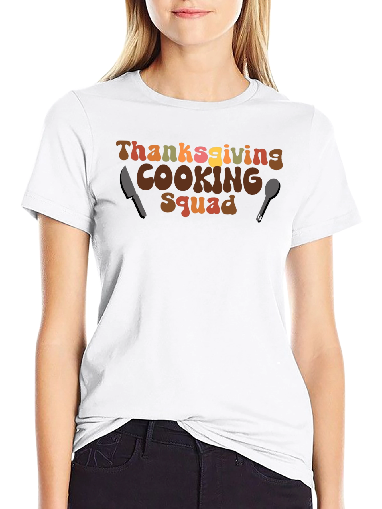Thanksgiving Cooking Squad T-Shirt Retro Thanksgiving Tee