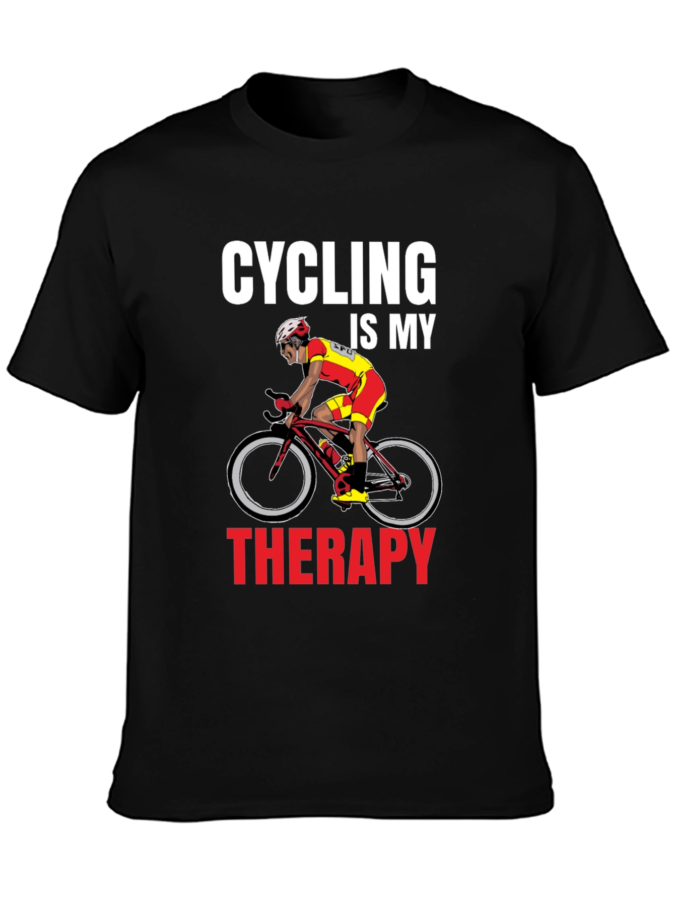 Cycling Is My Therapy Graphic T-Shirt