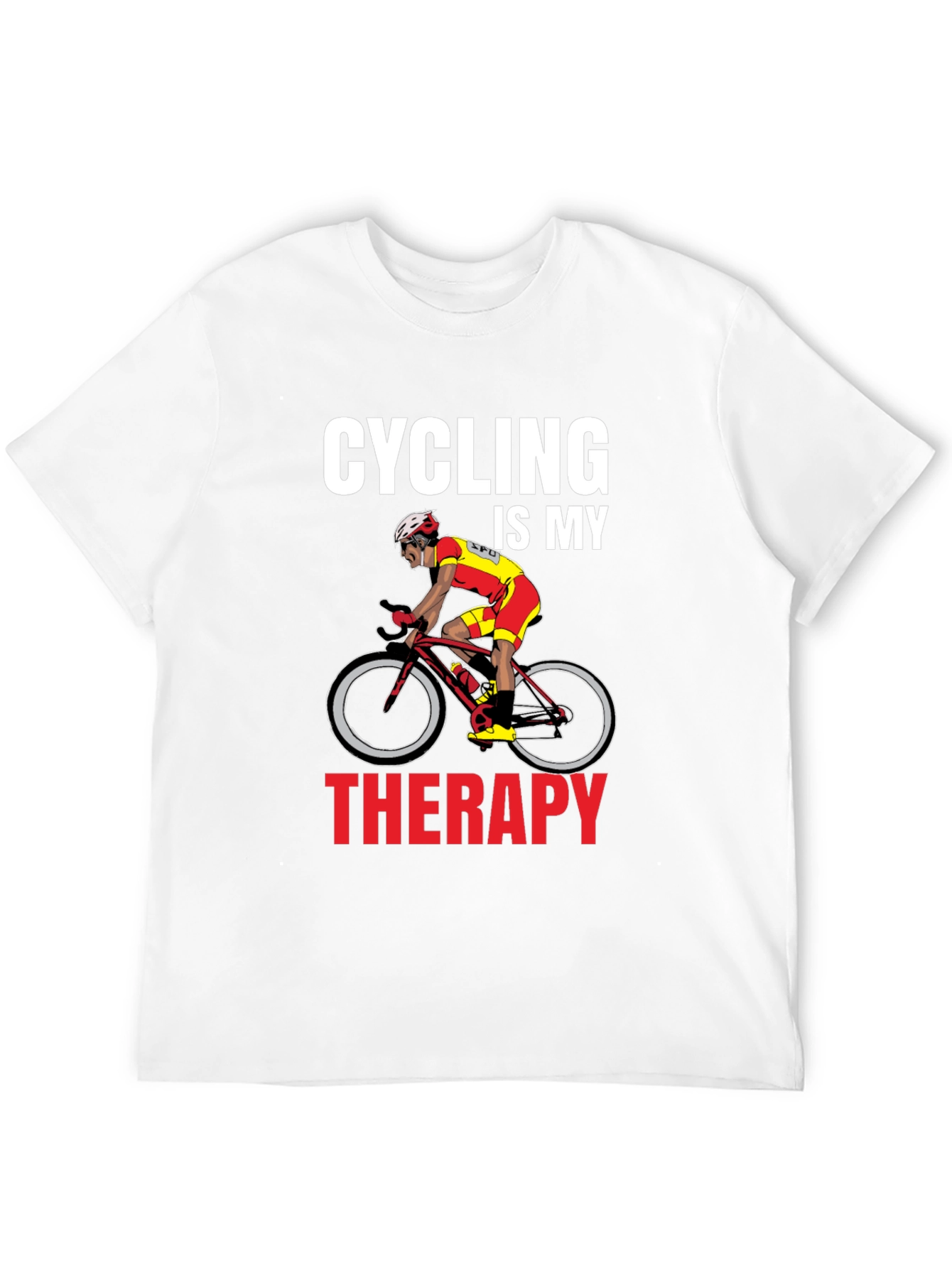 Cycling Is My Therapy Graphic T-Shirt