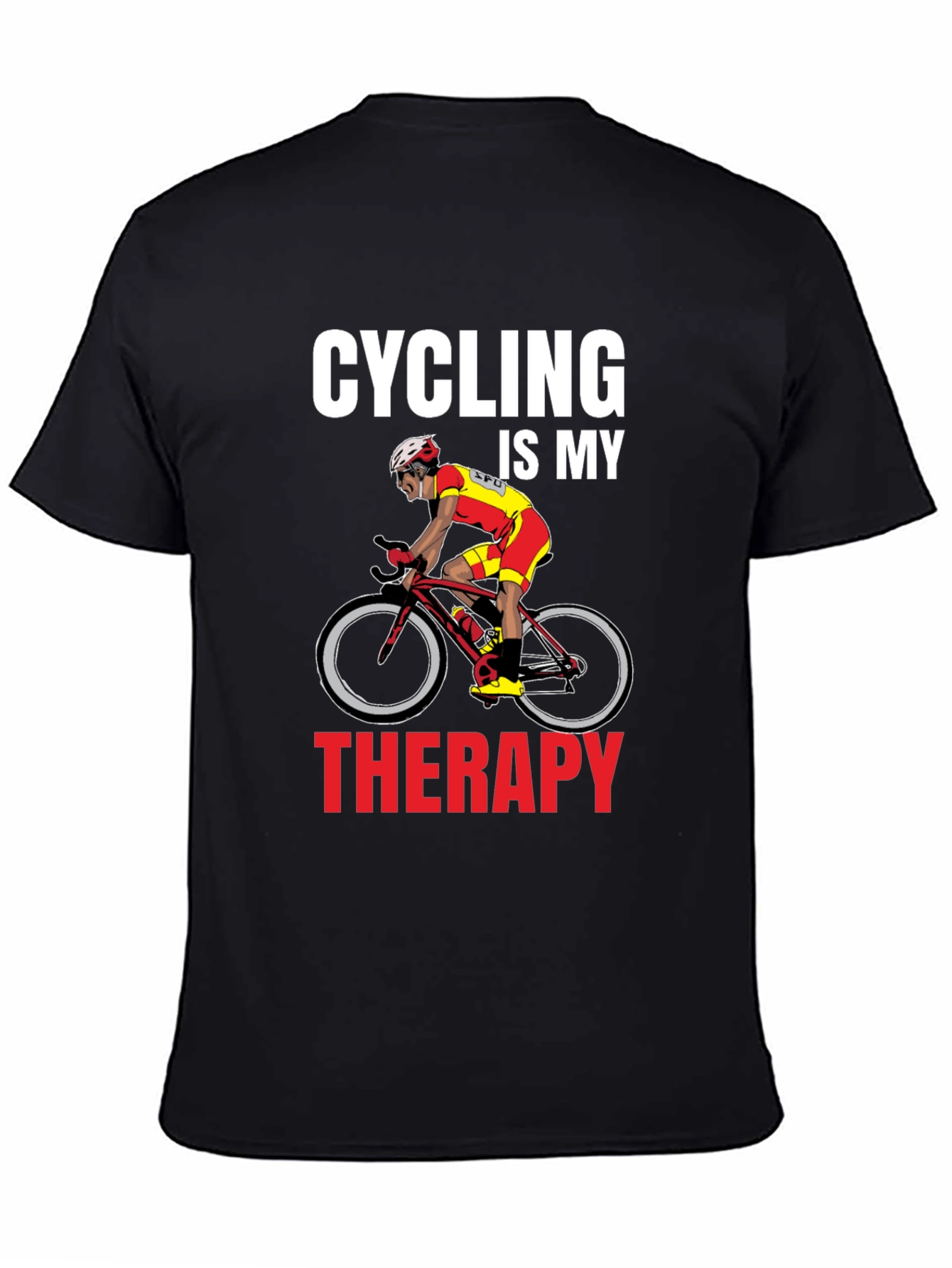 Cycling Is My Therapy Graphic T-Shirt