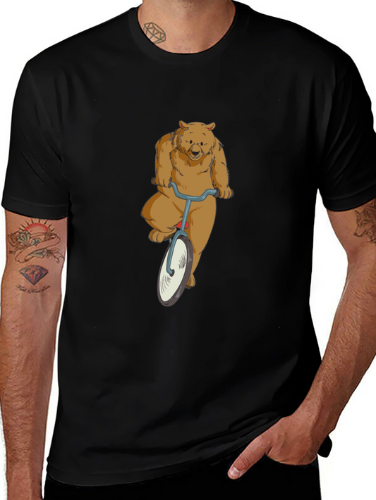 Bear on a Bike Graphic T-Shirt