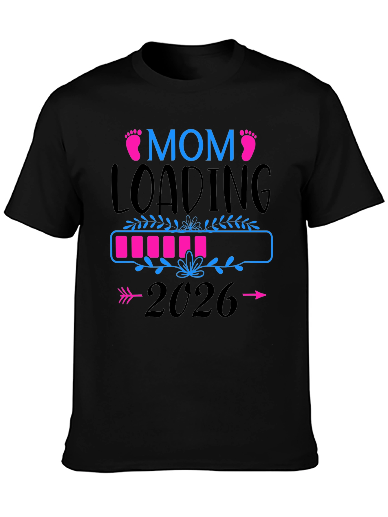Mom Loading 2026 Pregnancy Announcement T-Shirt