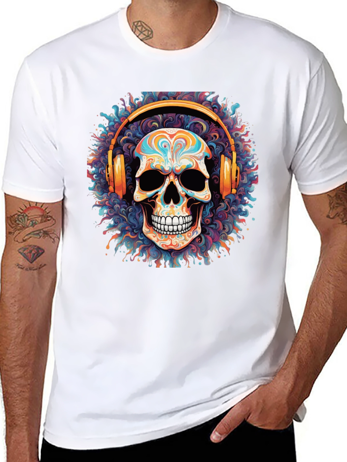 Skull Headphones Graphic Tee