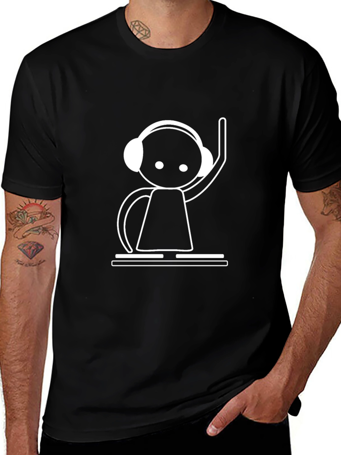 DJ Graphic Black T-Shirt