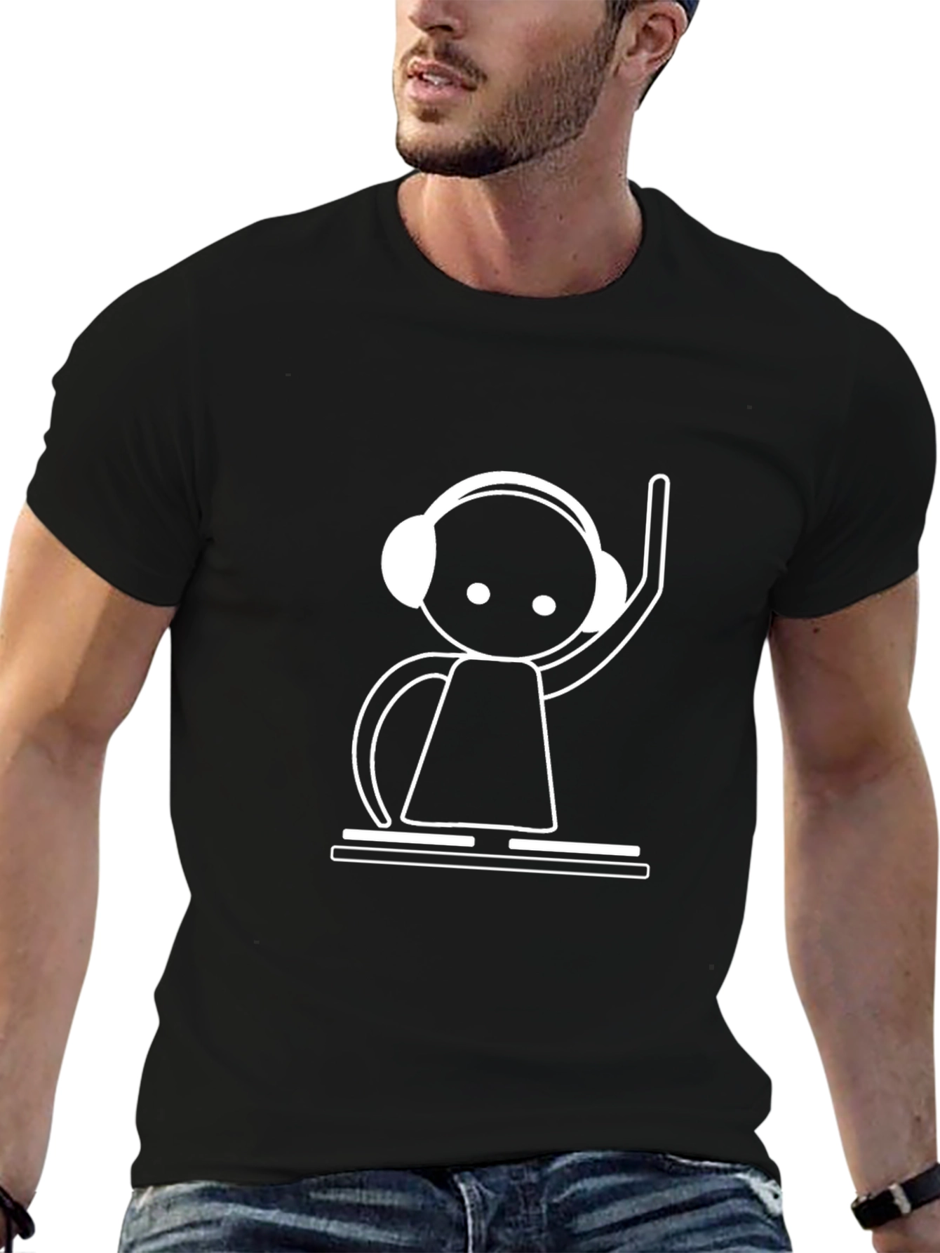 DJ Graphic Black T-Shirt