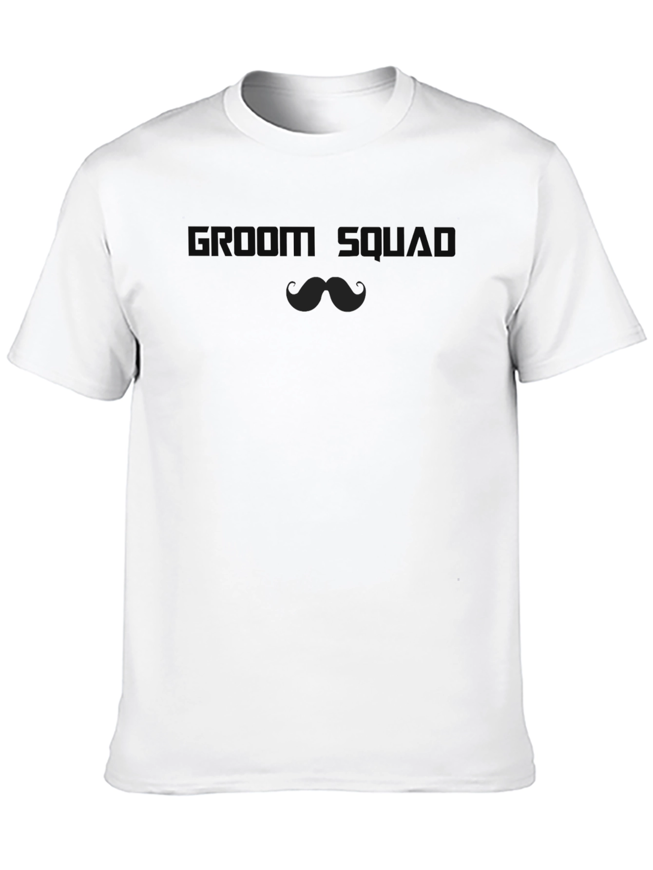 Groom Squad Crew Neck Graphic Tee - Black