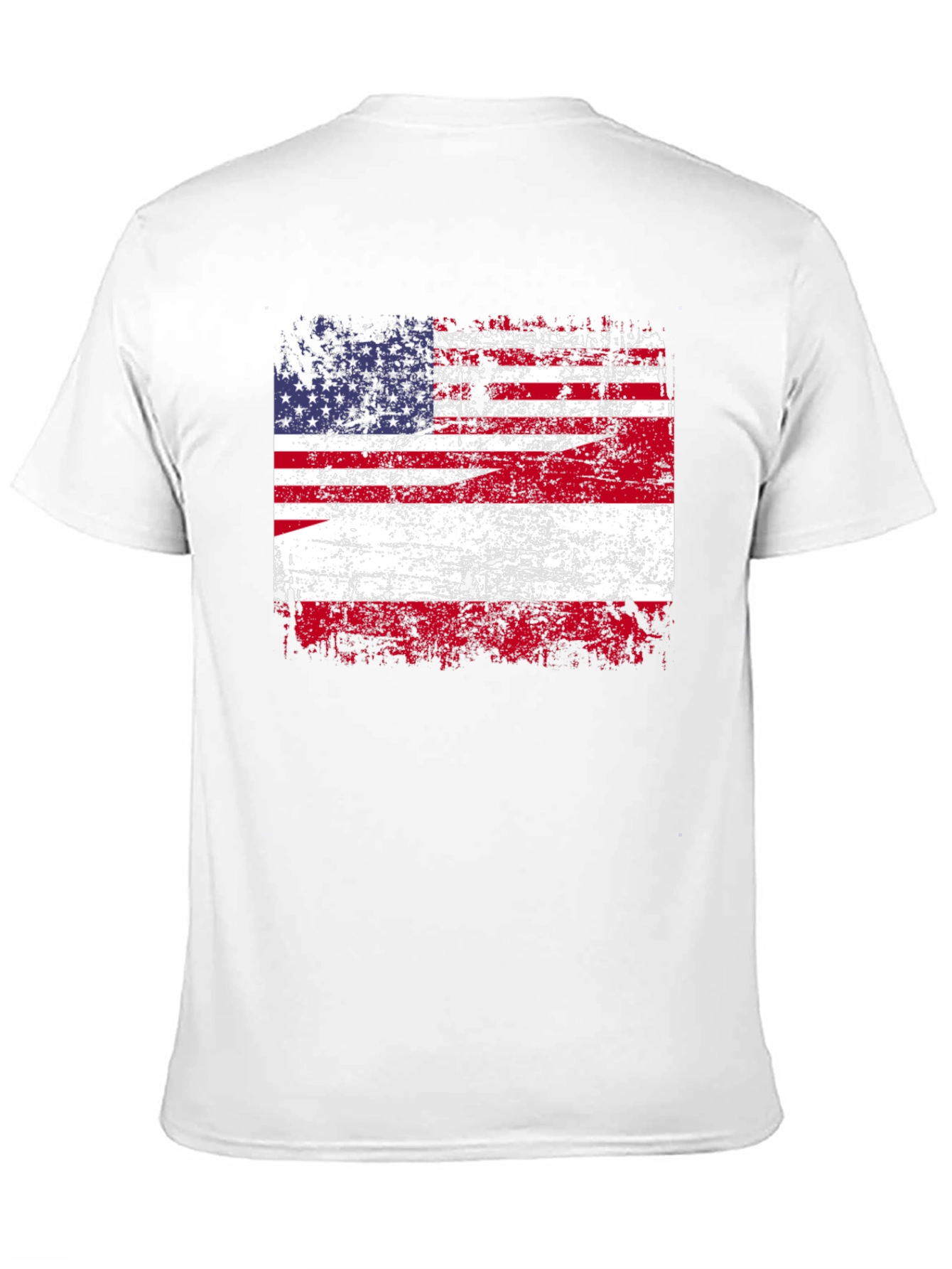 Distressed American Flag Graphic Tee - Patriotic Style