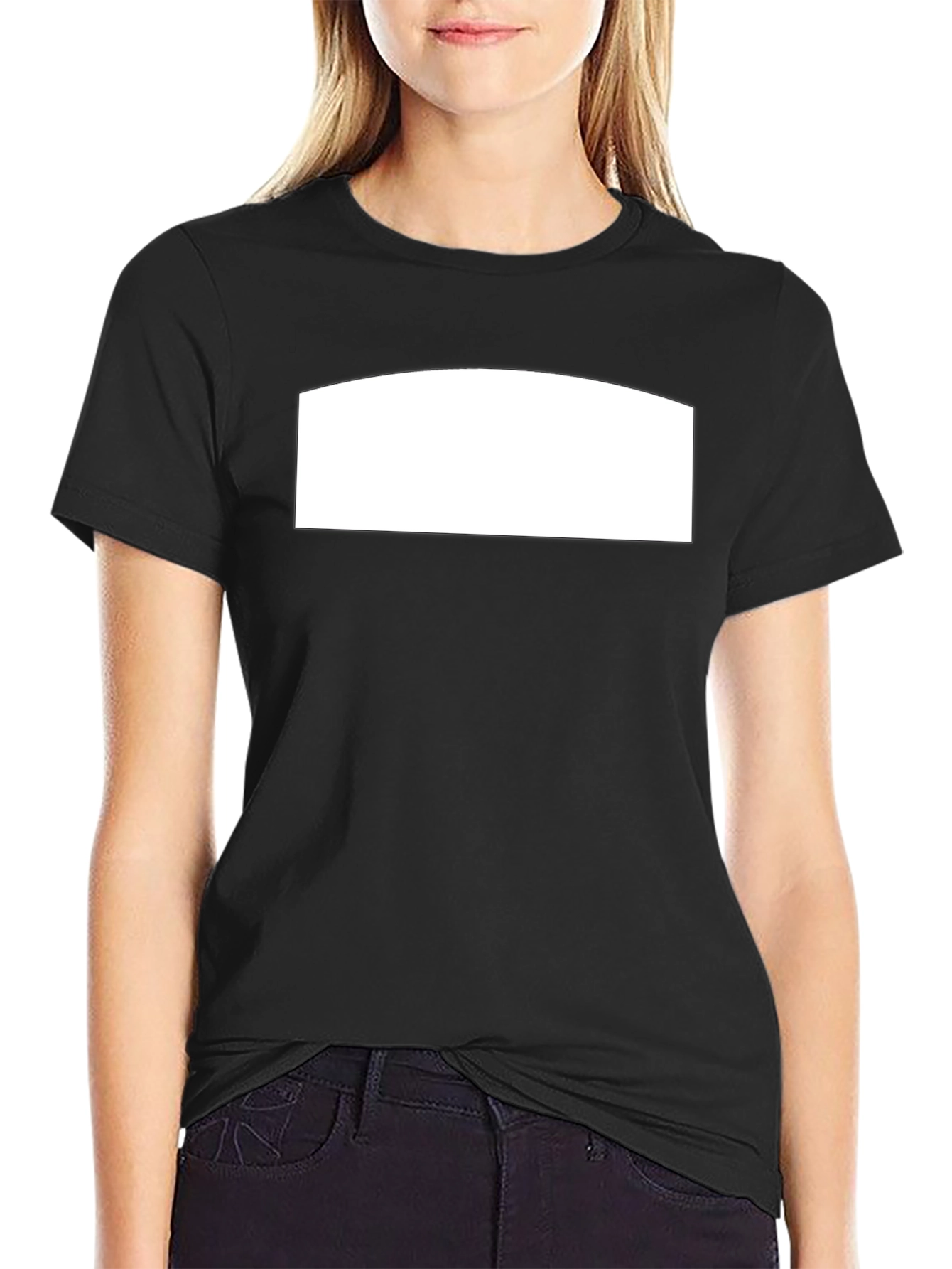 Mens Black T-Shirt with Custom Print Area