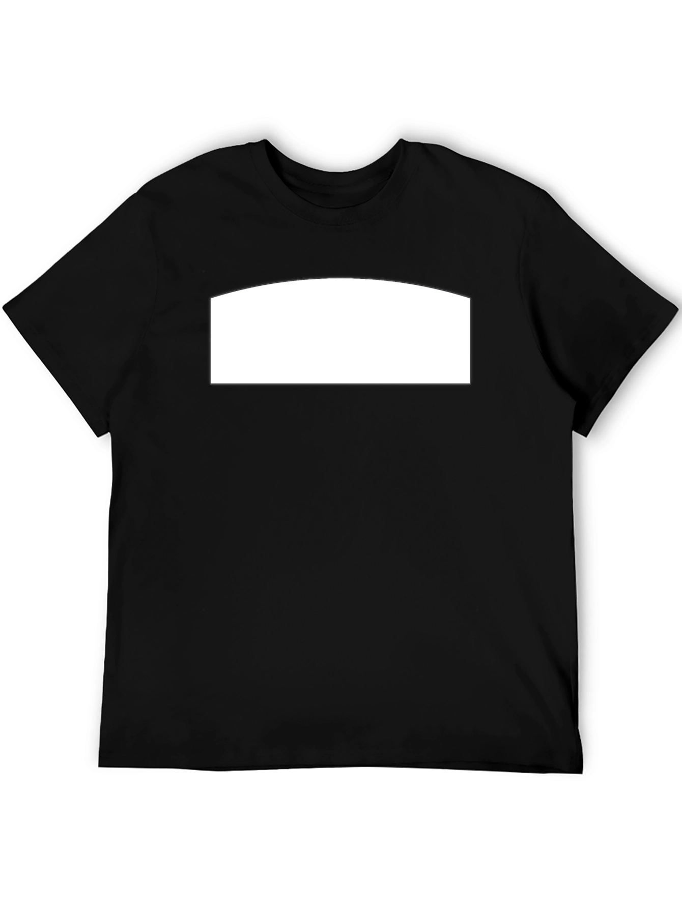 Mens Black T-Shirt with Custom Print Area