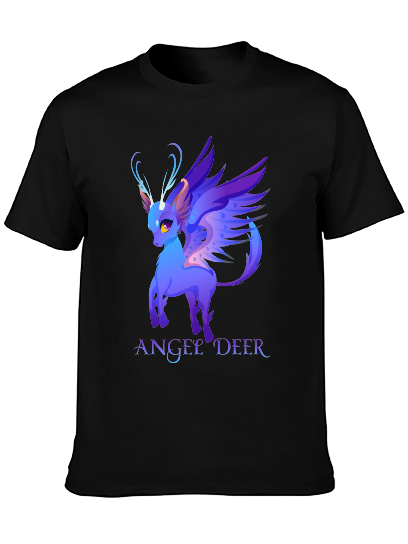 Angel Deer Graphic Tee - Fantasy Animal Shirt