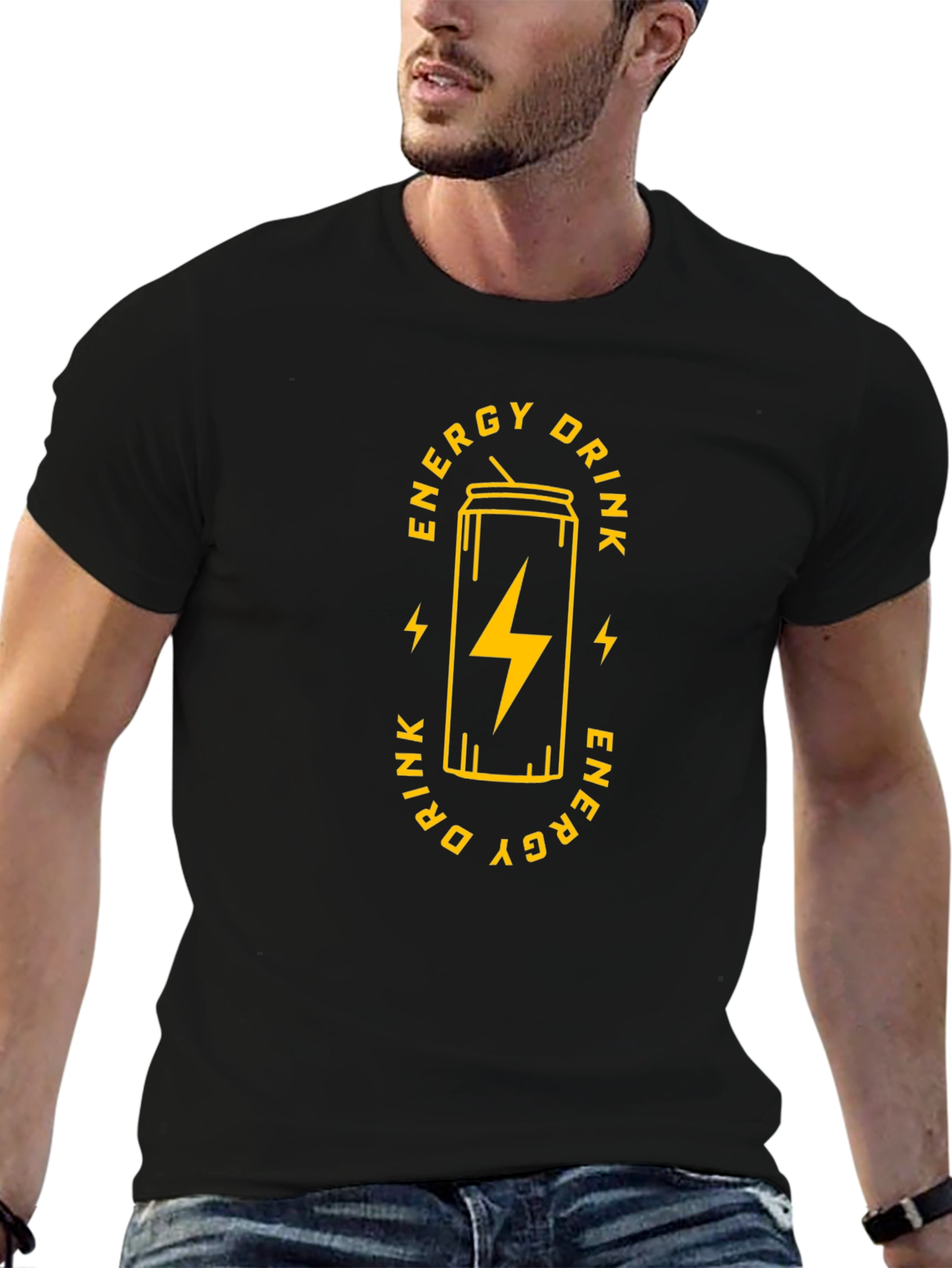 Energy Drink T-Shirt - Stylish Black Tee