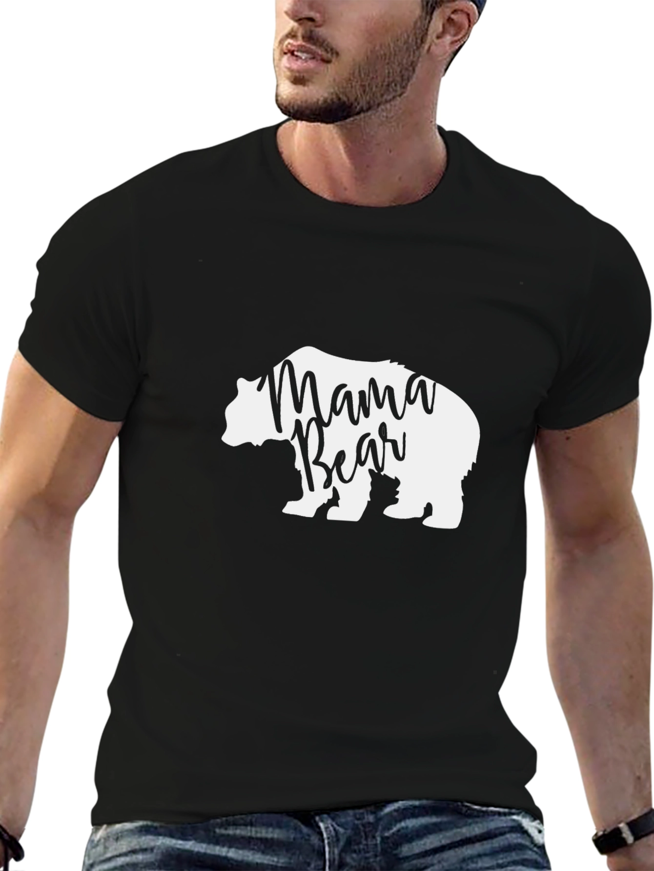 Mama Bear Graphic Tee - Black Unisex T-Shirt