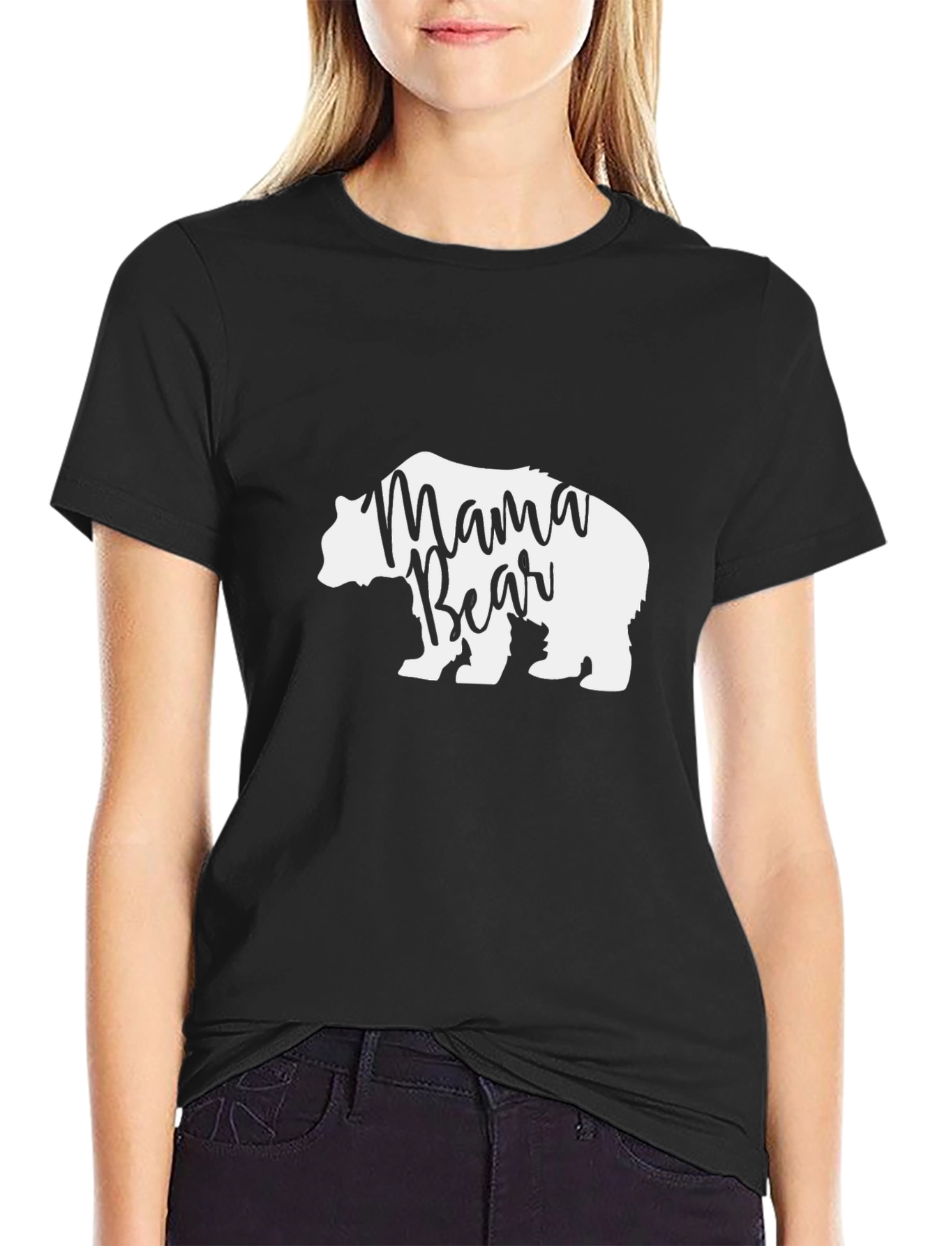 Mama Bear Graphic Tee - Black Unisex T-Shirt