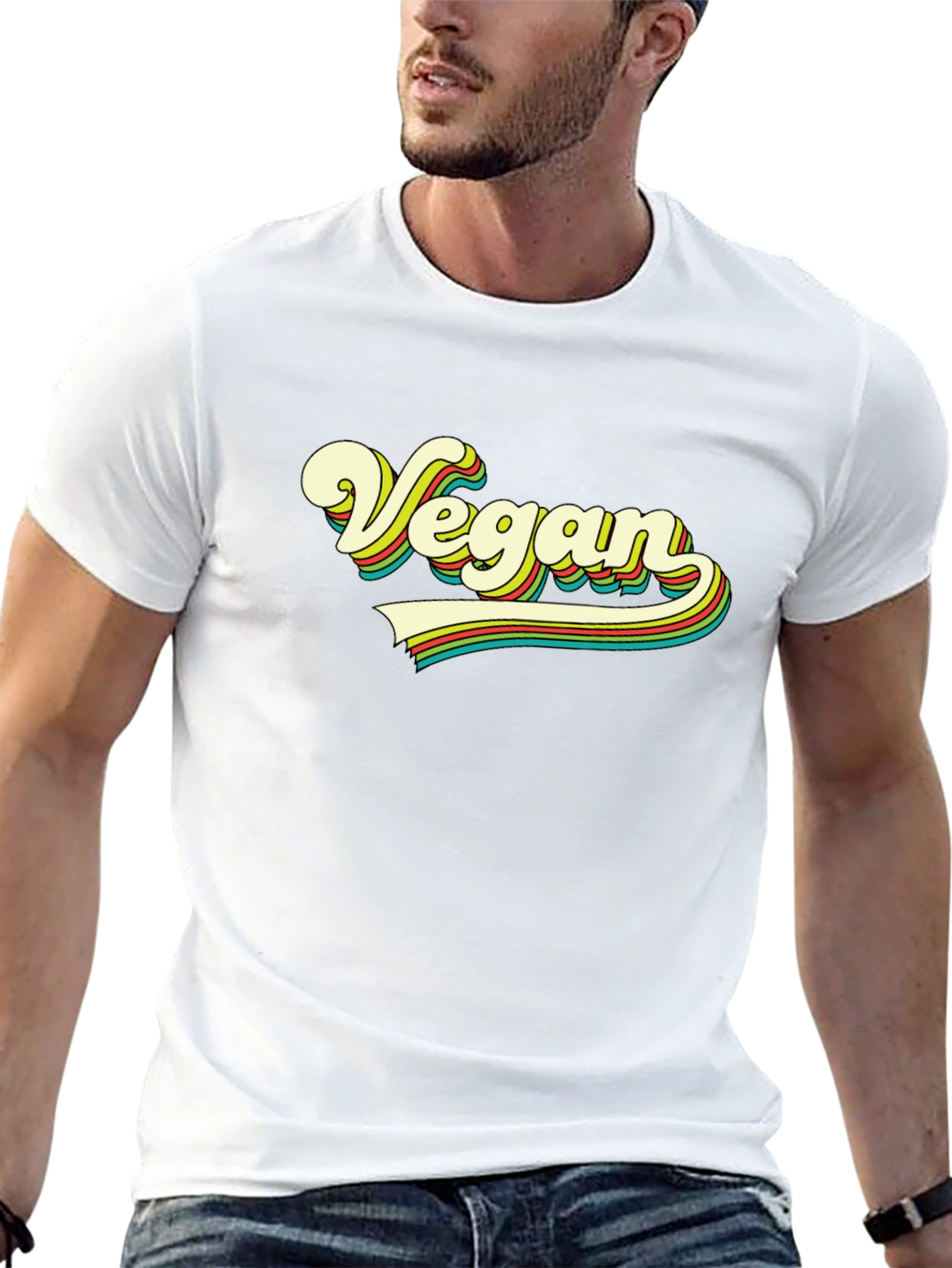 Retro Vegan T-Shirt - Black Tee