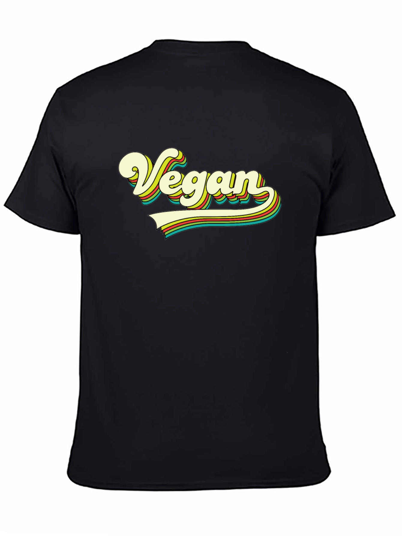 Retro Vegan T-Shirt - Black Tee