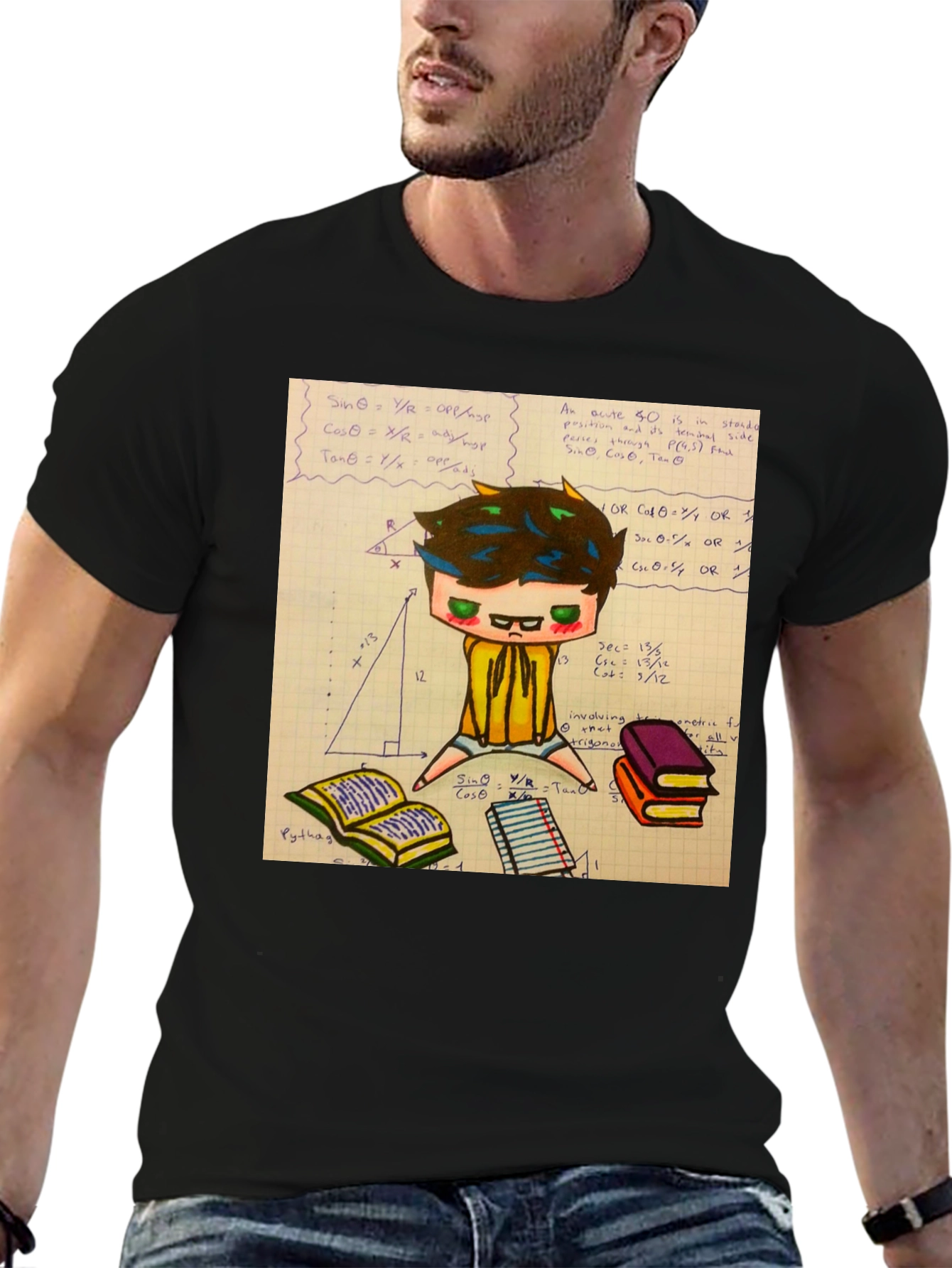 Math Geek Graphic Tee - Black