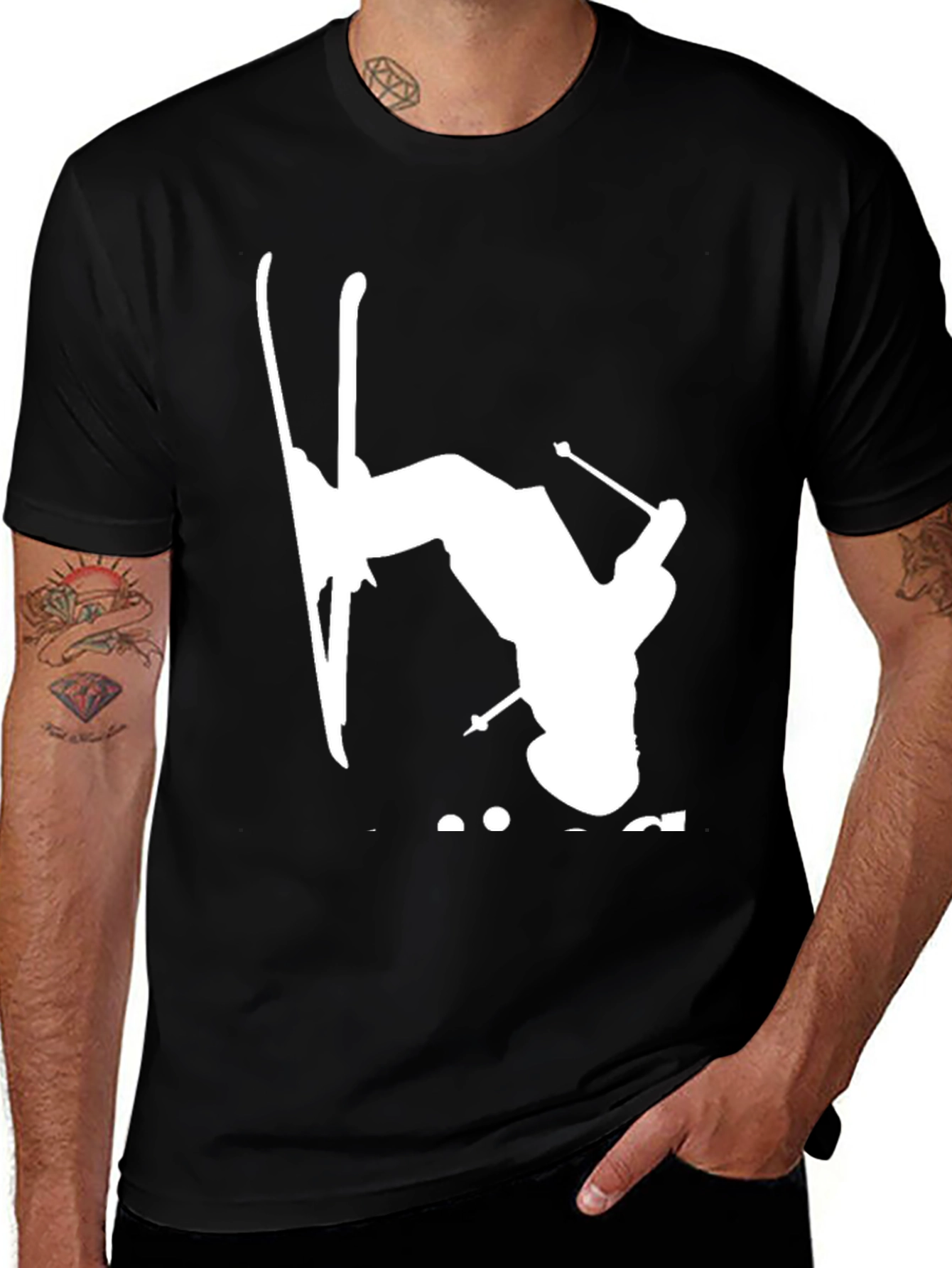 Black Ski Stunt T-Shirt