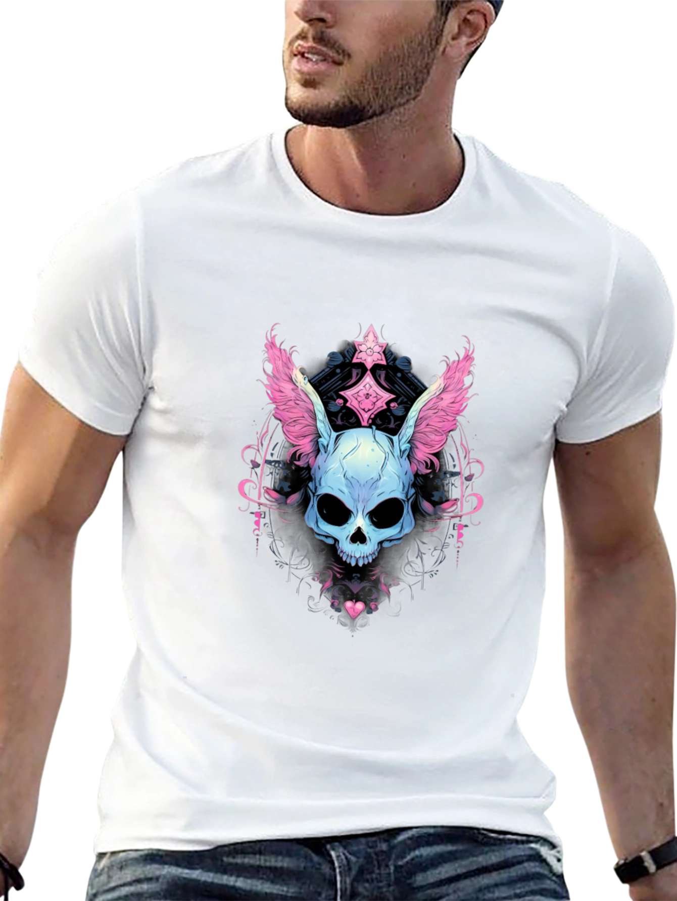 Skull Bunny Graphic Tee - Unique Design