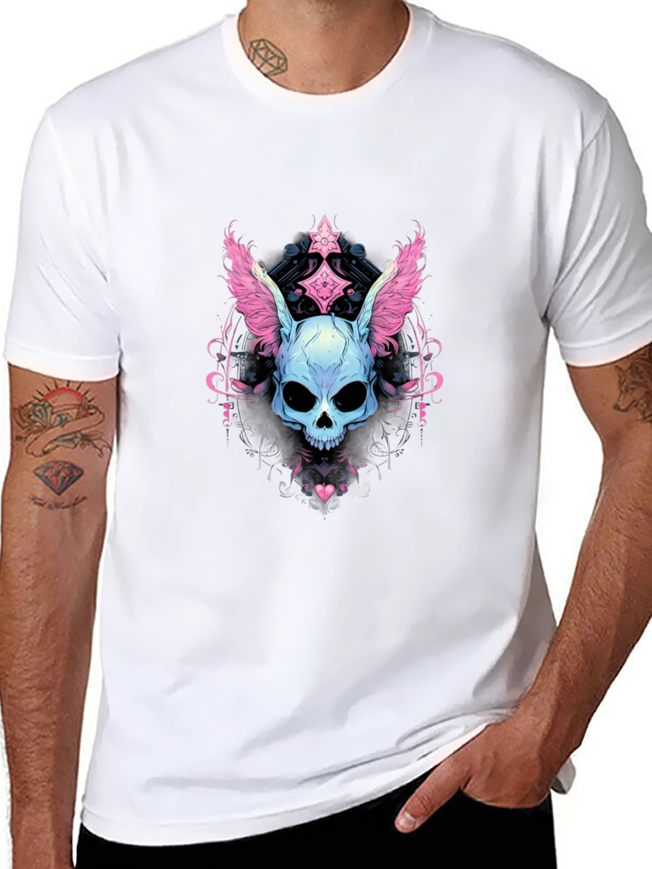 Skull Bunny Graphic Tee - Unique Design