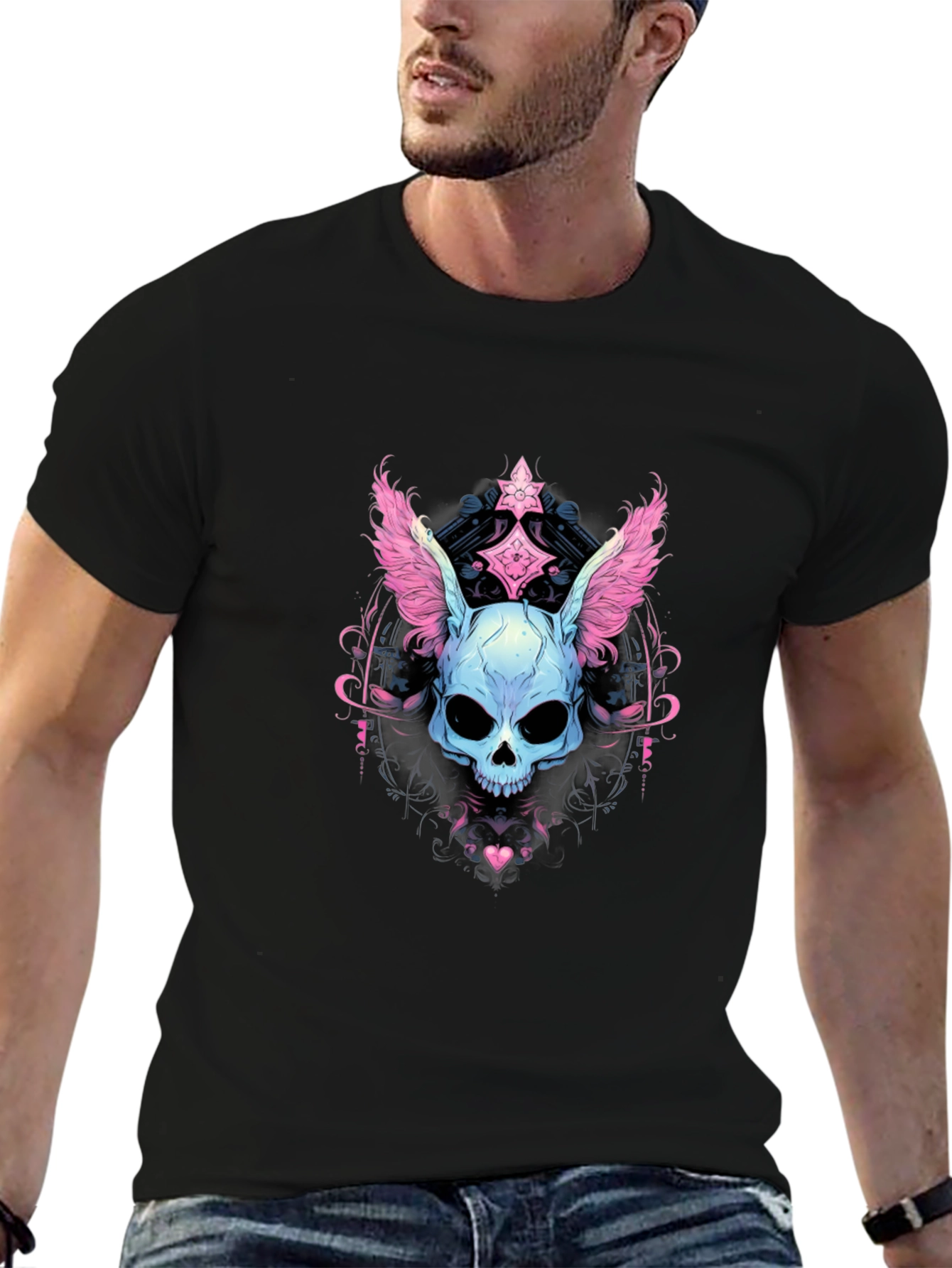 Skull Bunny Graphic Tee - Unique Design