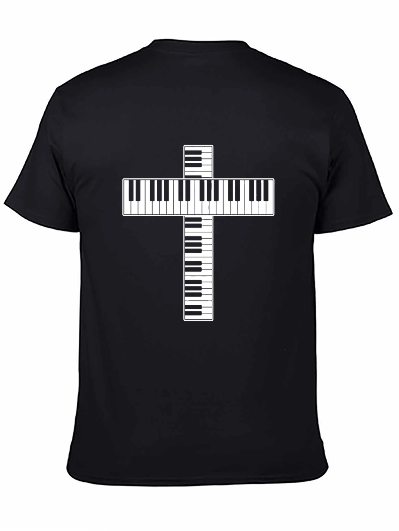 Piano Keys Cross Graphic Tee