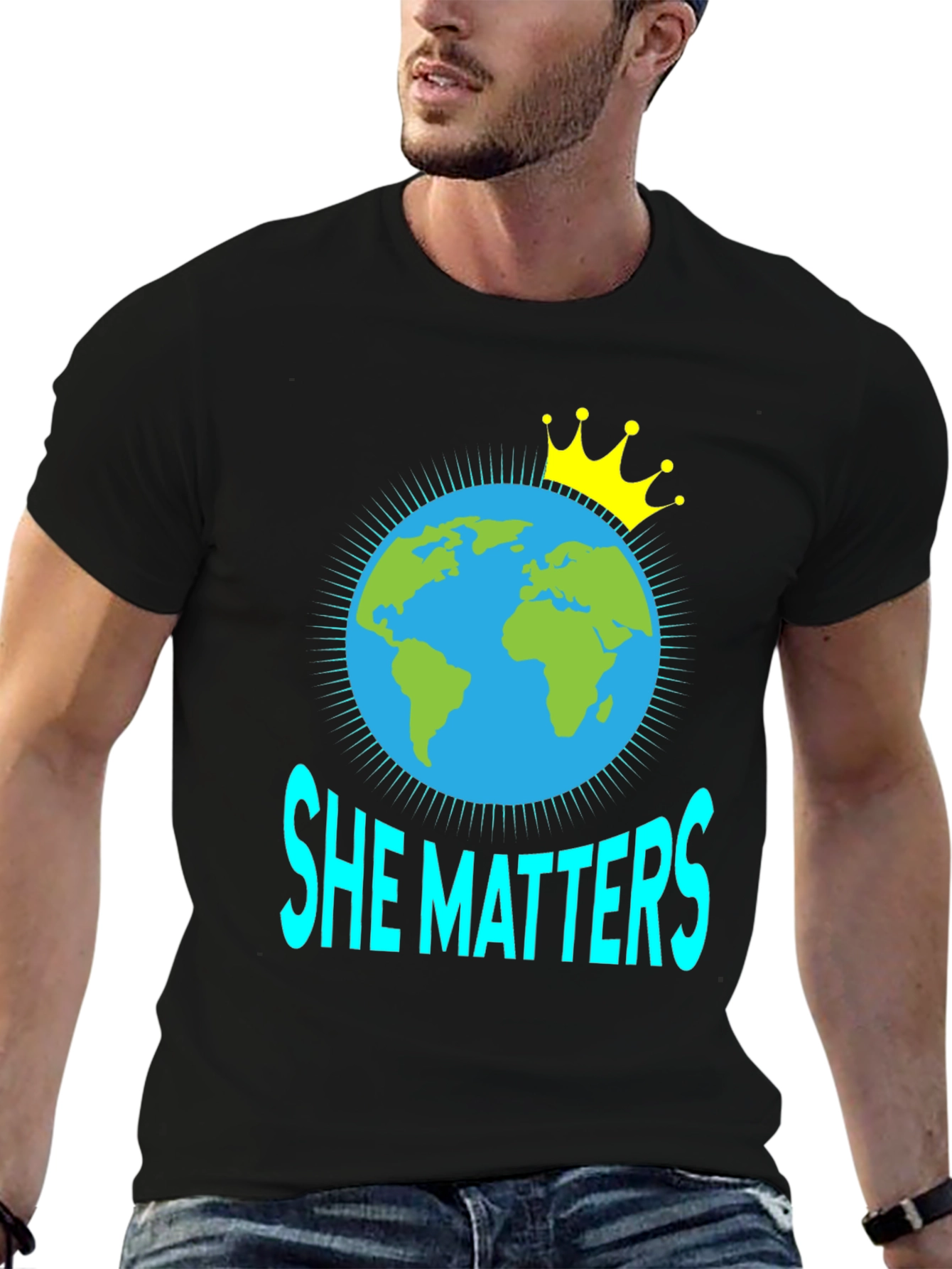 She Matters Earth Graphic T-Shirt