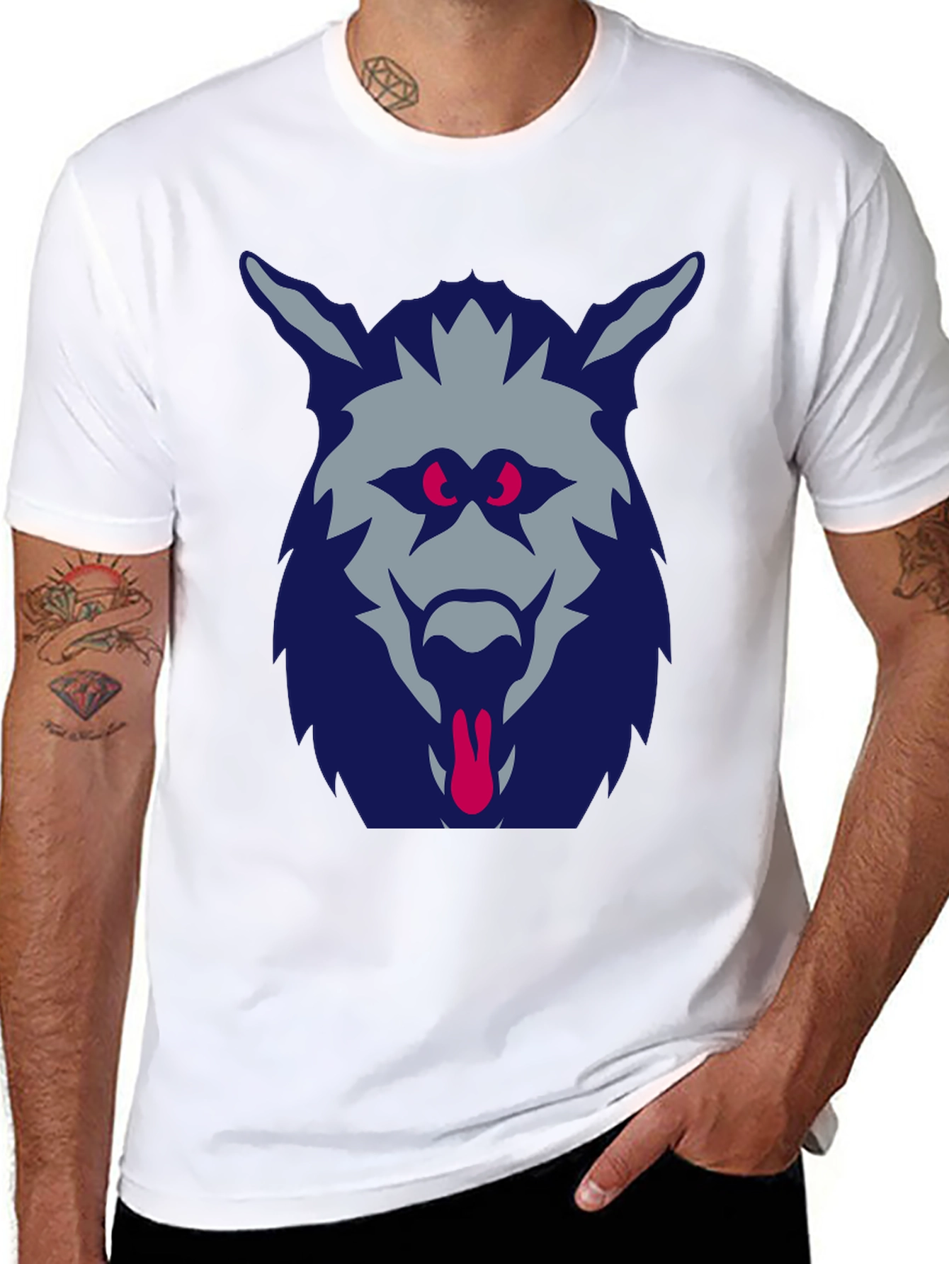 Wolf Graphic T-Shirt - Mens Black Tee
